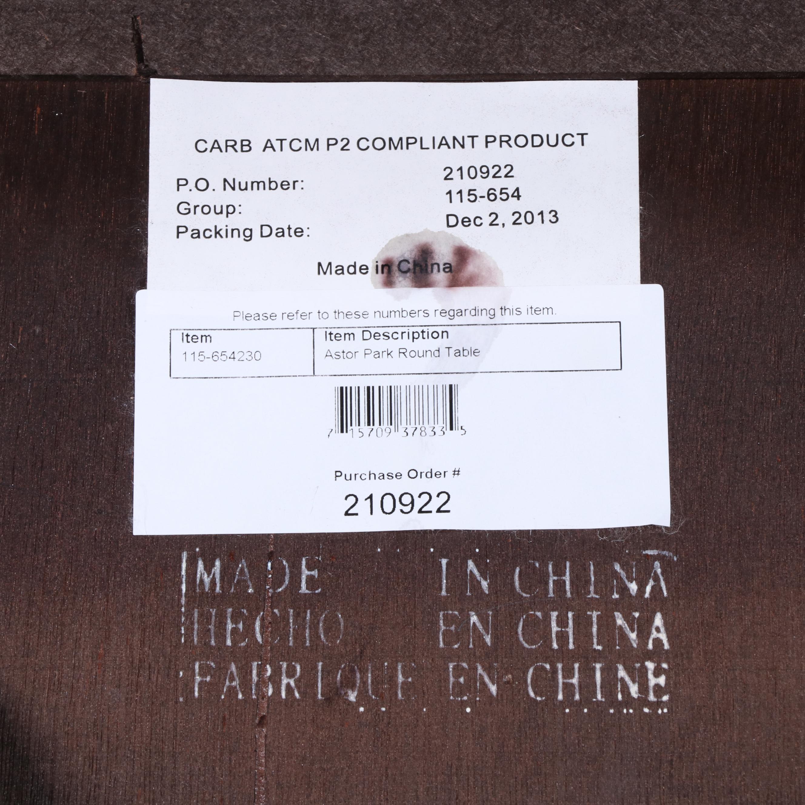 Seven-Piece Havertys "Astor Park" Dining Set in Dark Cherry Finish