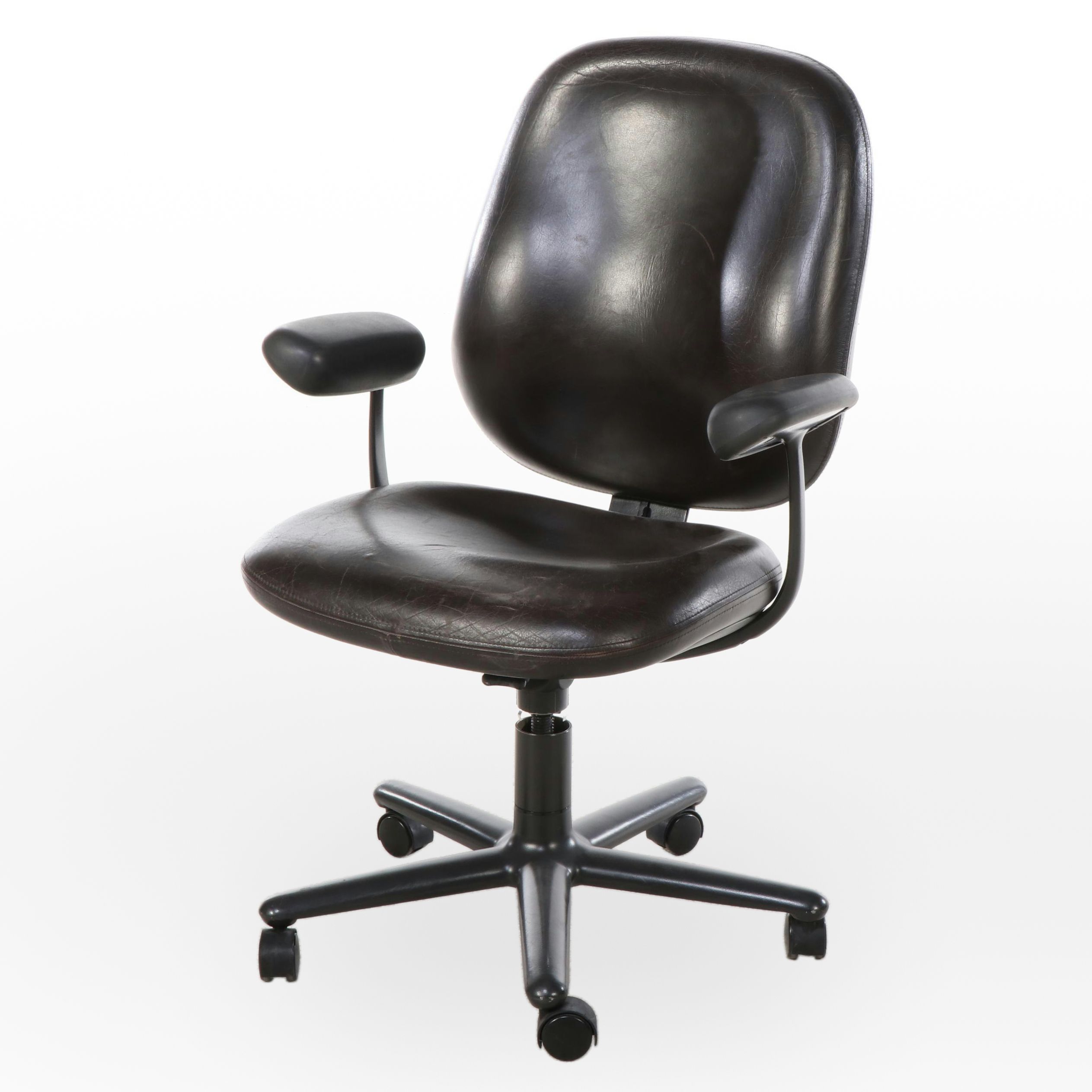 Herman Miller Faux Leather Office Chairs on Wheels