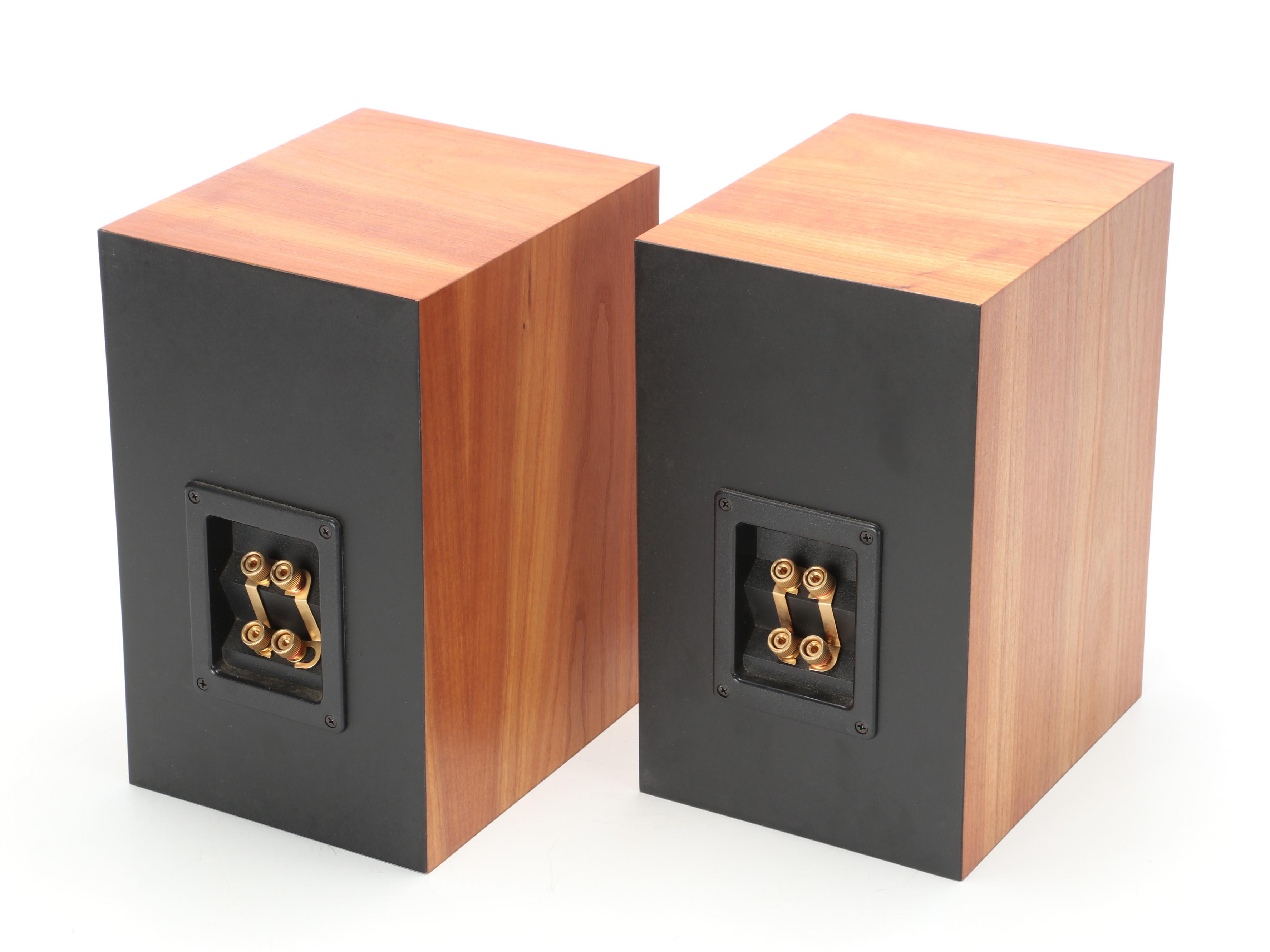 Custom-Built Cherry Wood Bookshelf Speakers