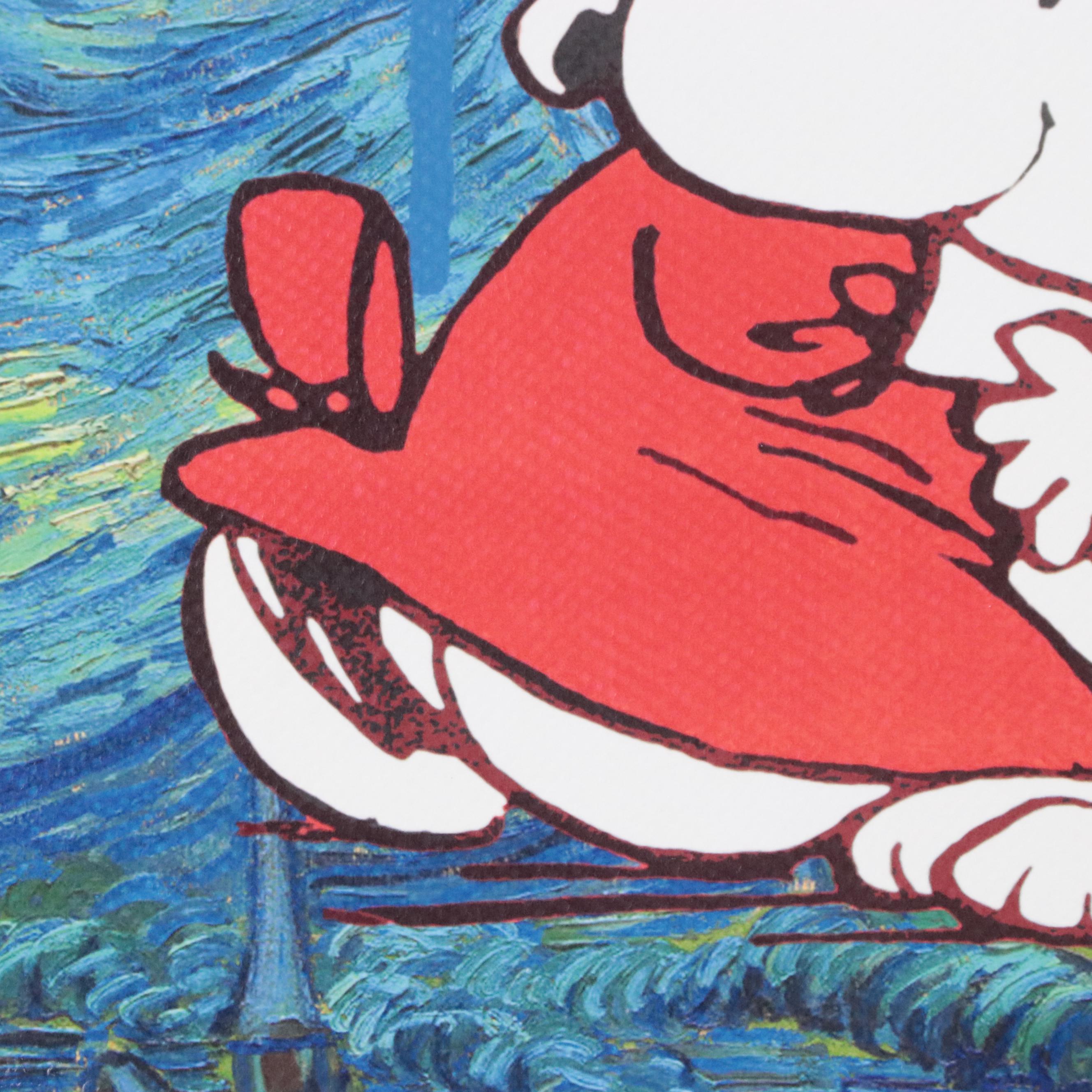 Death NYC Pop Art Graphic Print of Snoopy x Vincent van Gogh