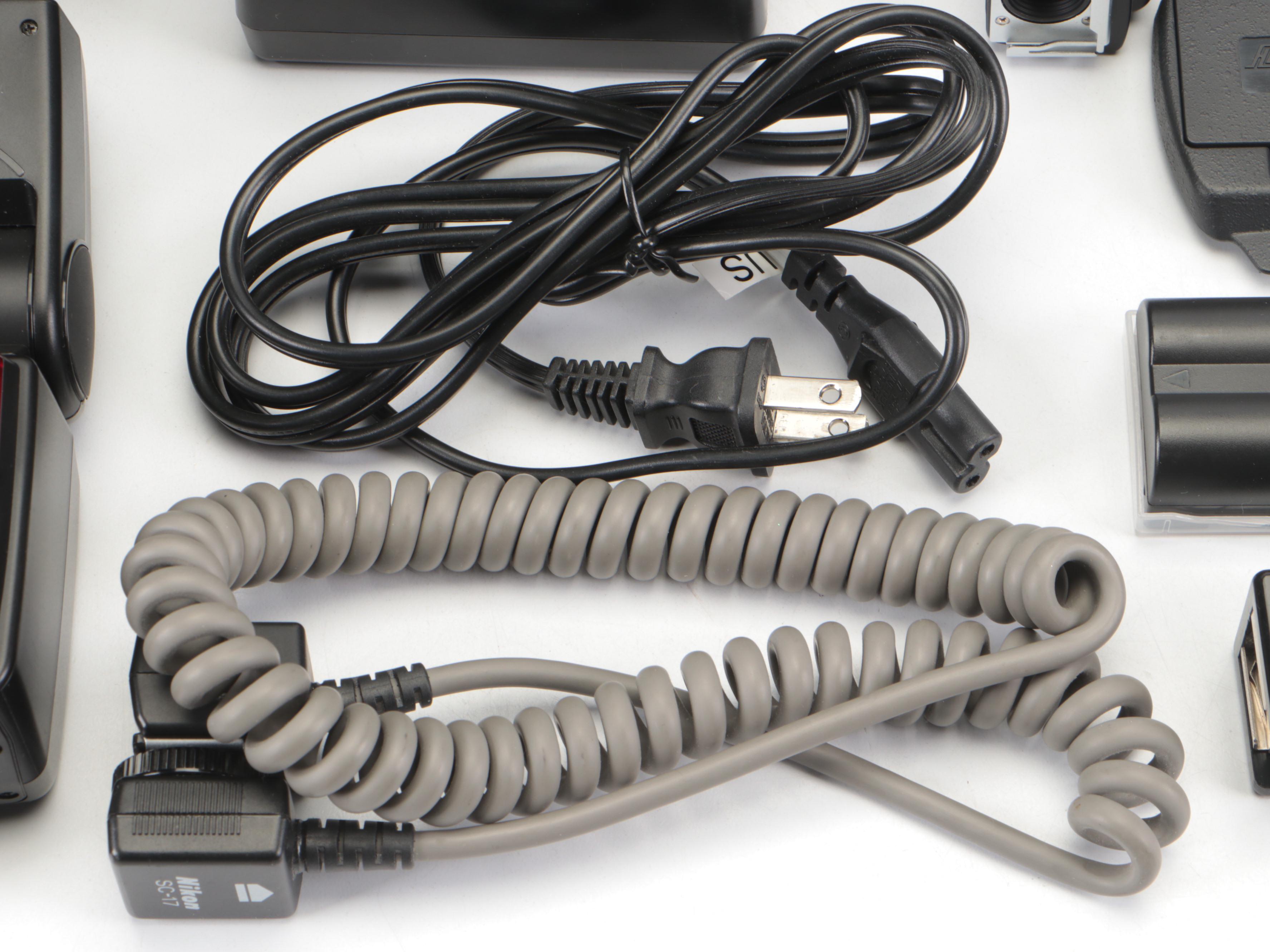 Nikon D70 Digital Camera With Speedlight, Lenses, Case and More Accessories