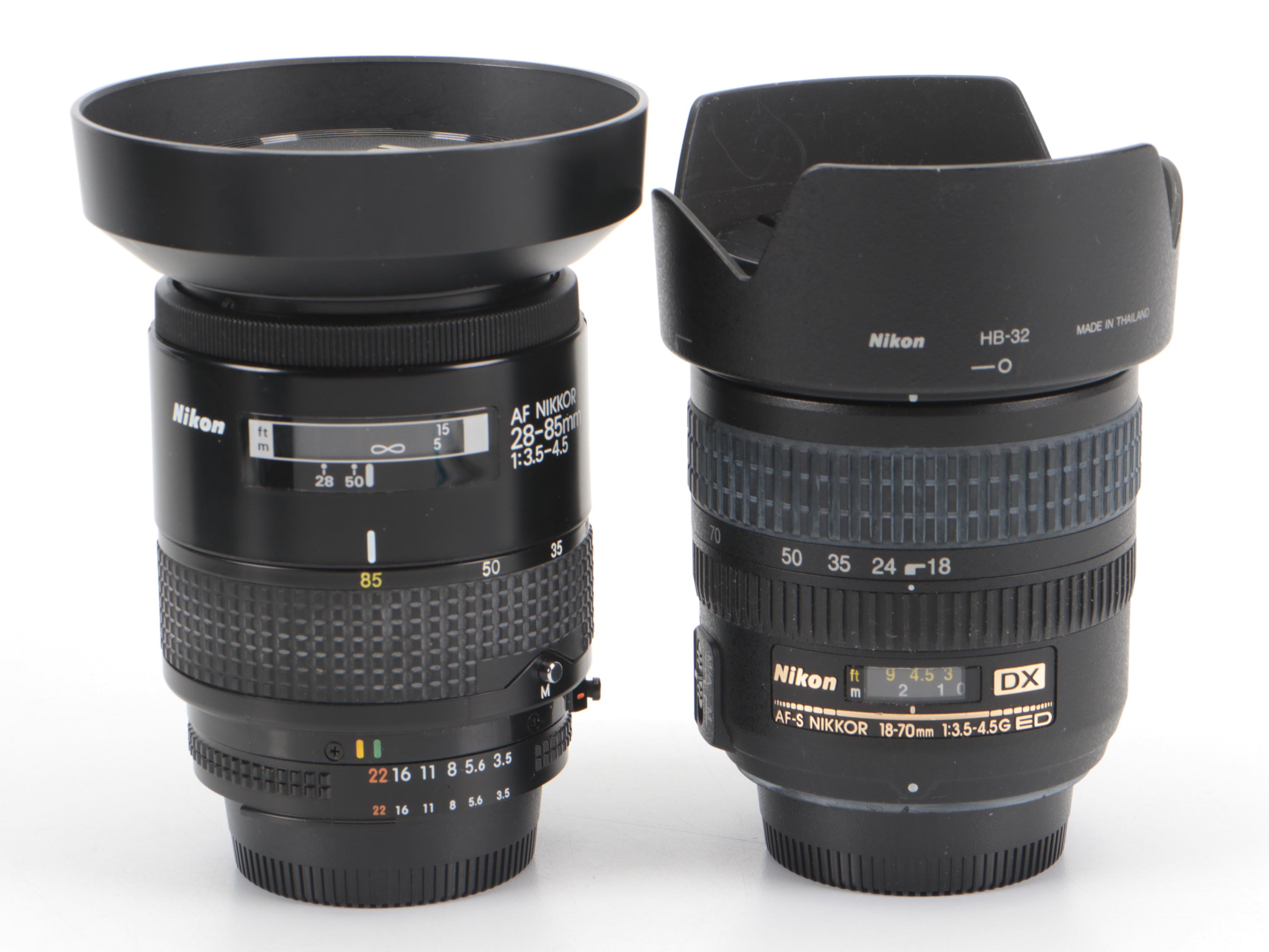 Nikon D70 Digital Camera With Speedlight, Lenses, Case and More Accessories