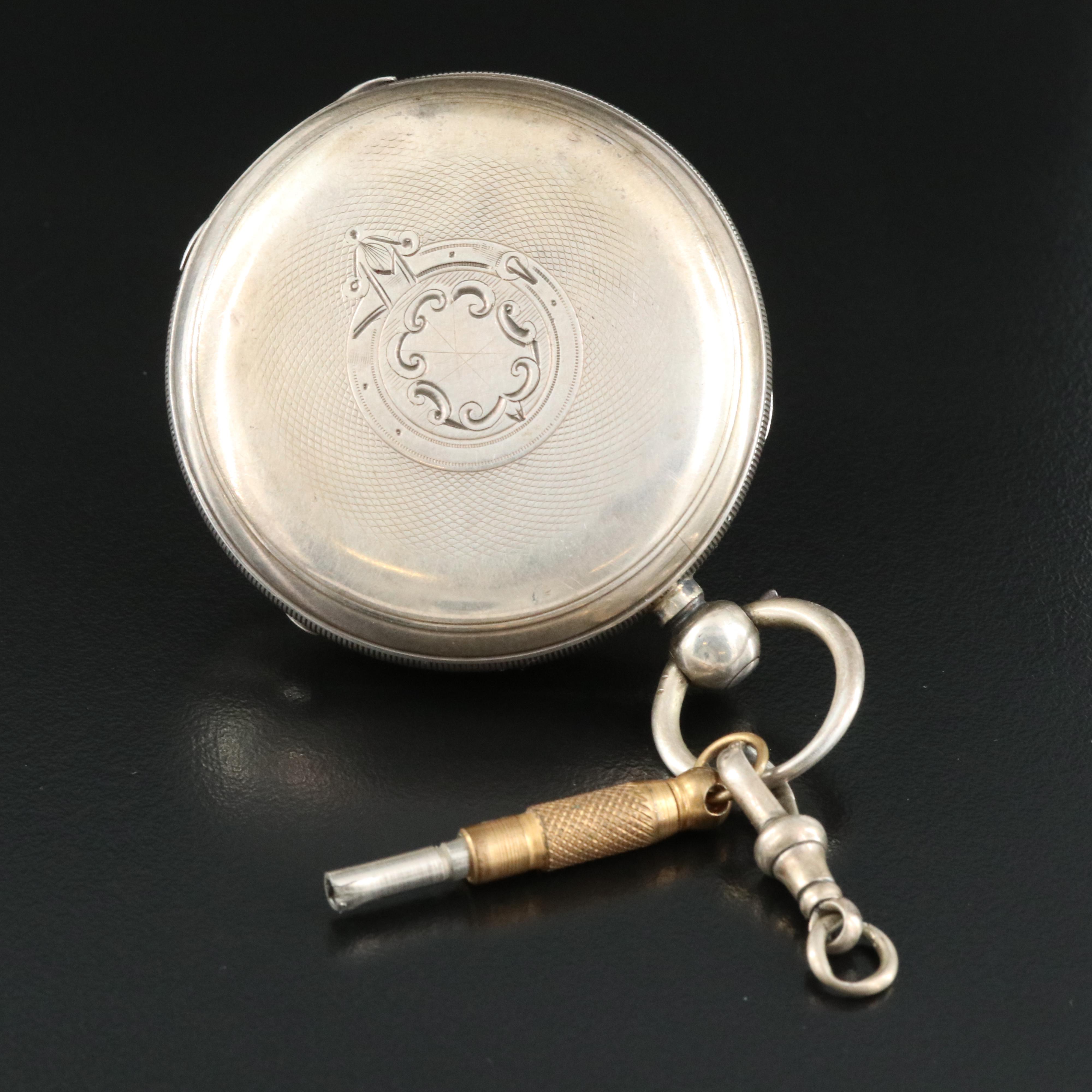 Antique John Forrest, London Signed Movement in Sterling Pocket Watch Case