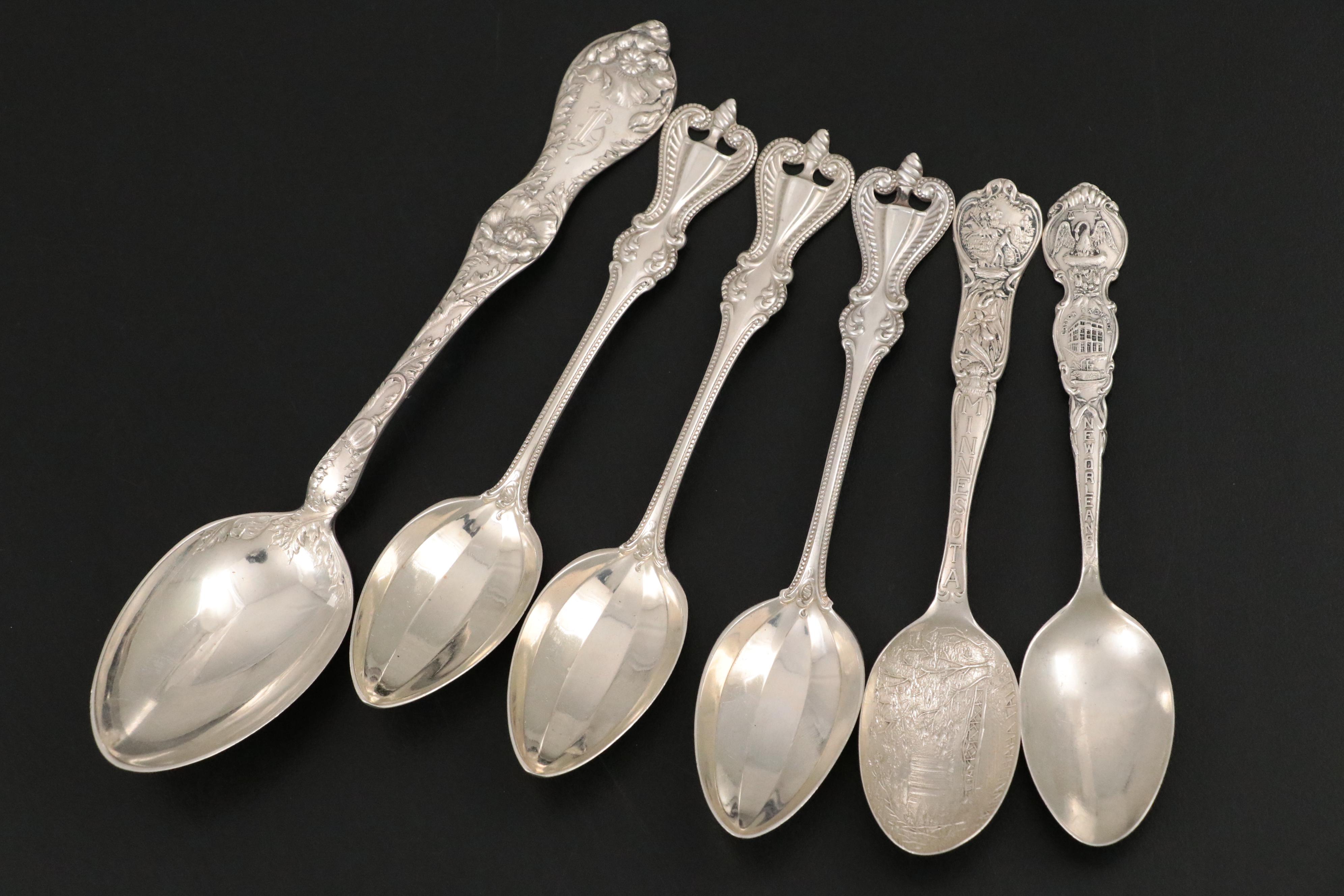 Towle "Old Colonial" Teaspoons with Other Sterling Spoons