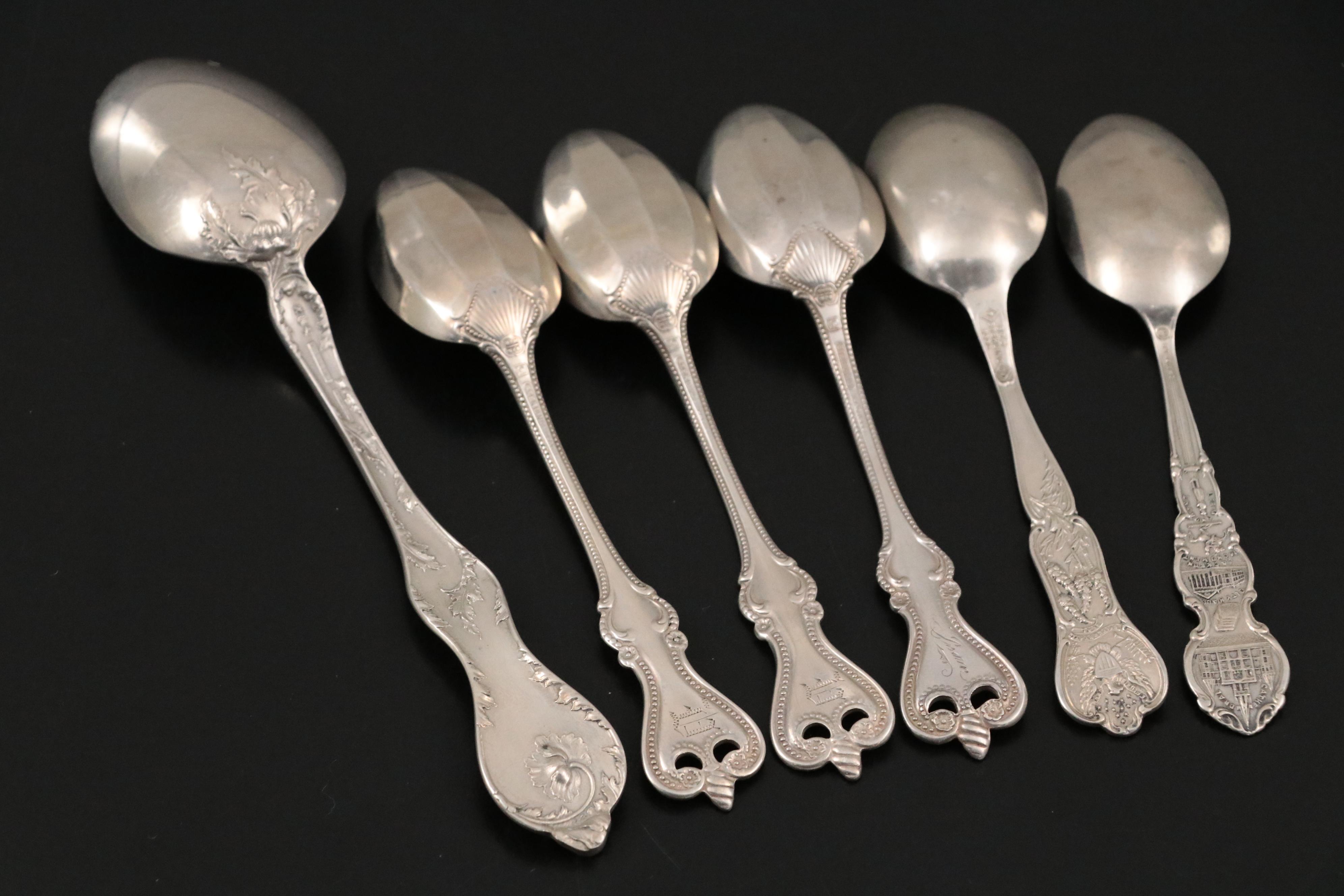 Towle "Old Colonial" Teaspoons with Other Sterling Spoons