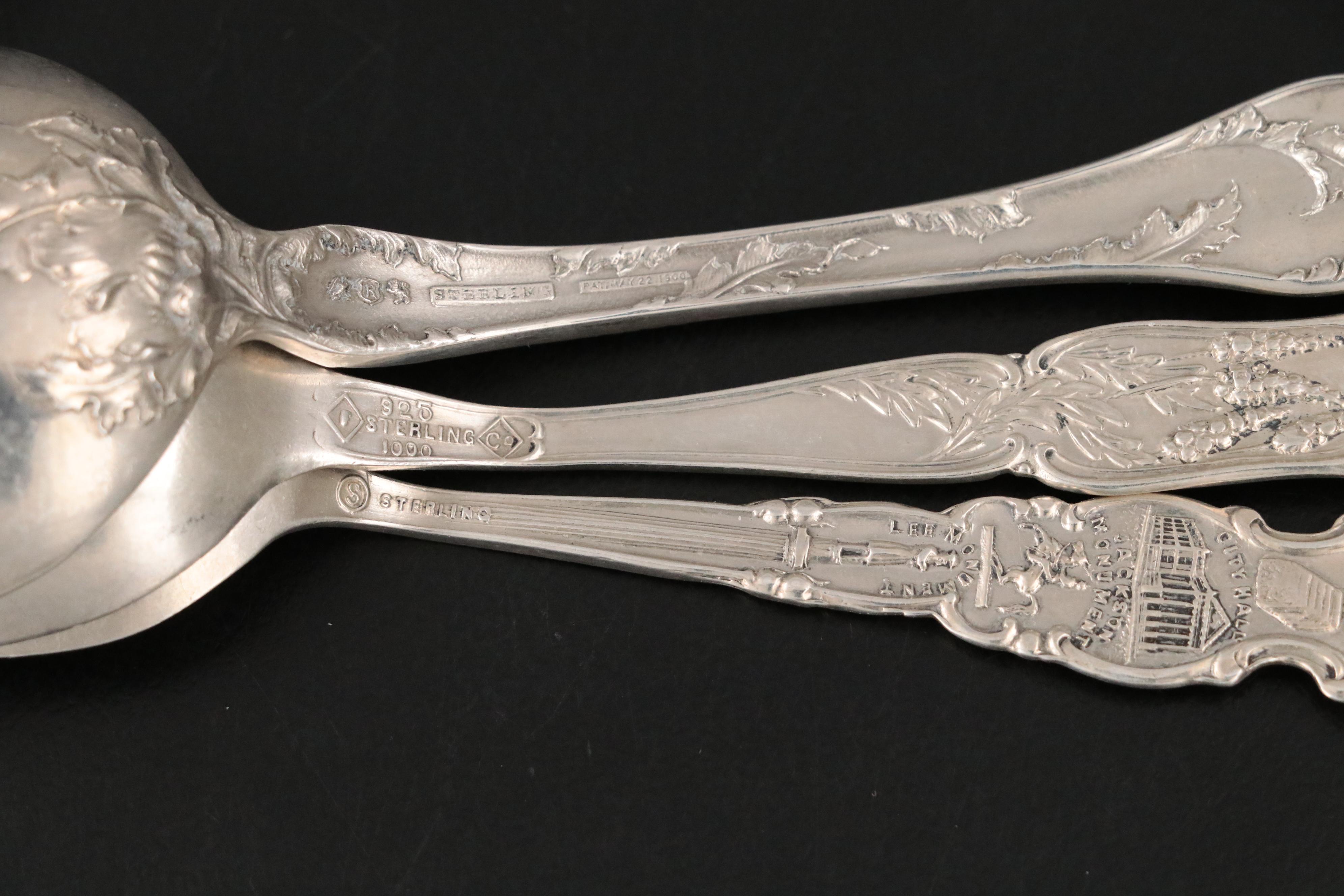 Towle "Old Colonial" Teaspoons with Other Sterling Spoons