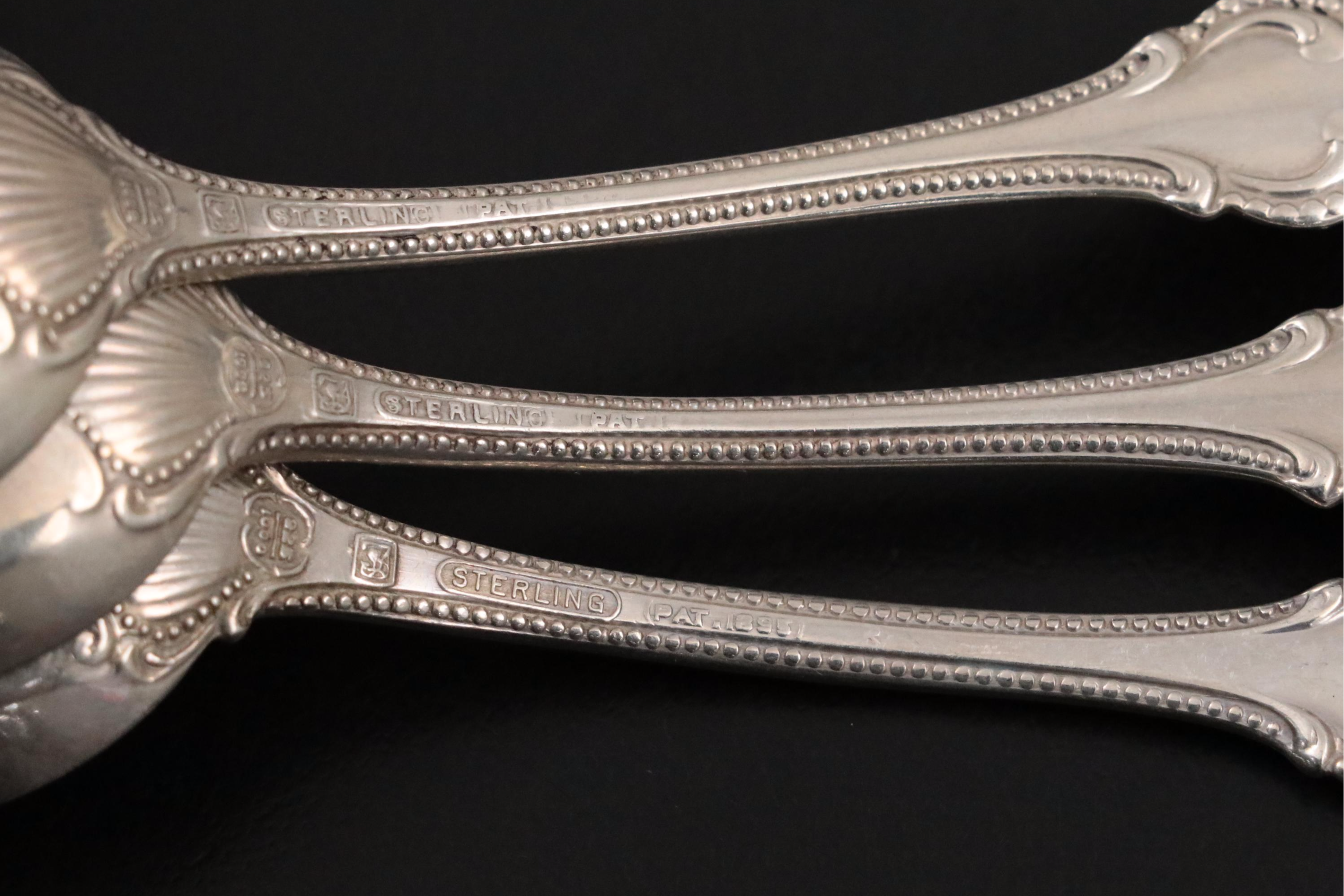 Towle "Old Colonial" Teaspoons with Other Sterling Spoons