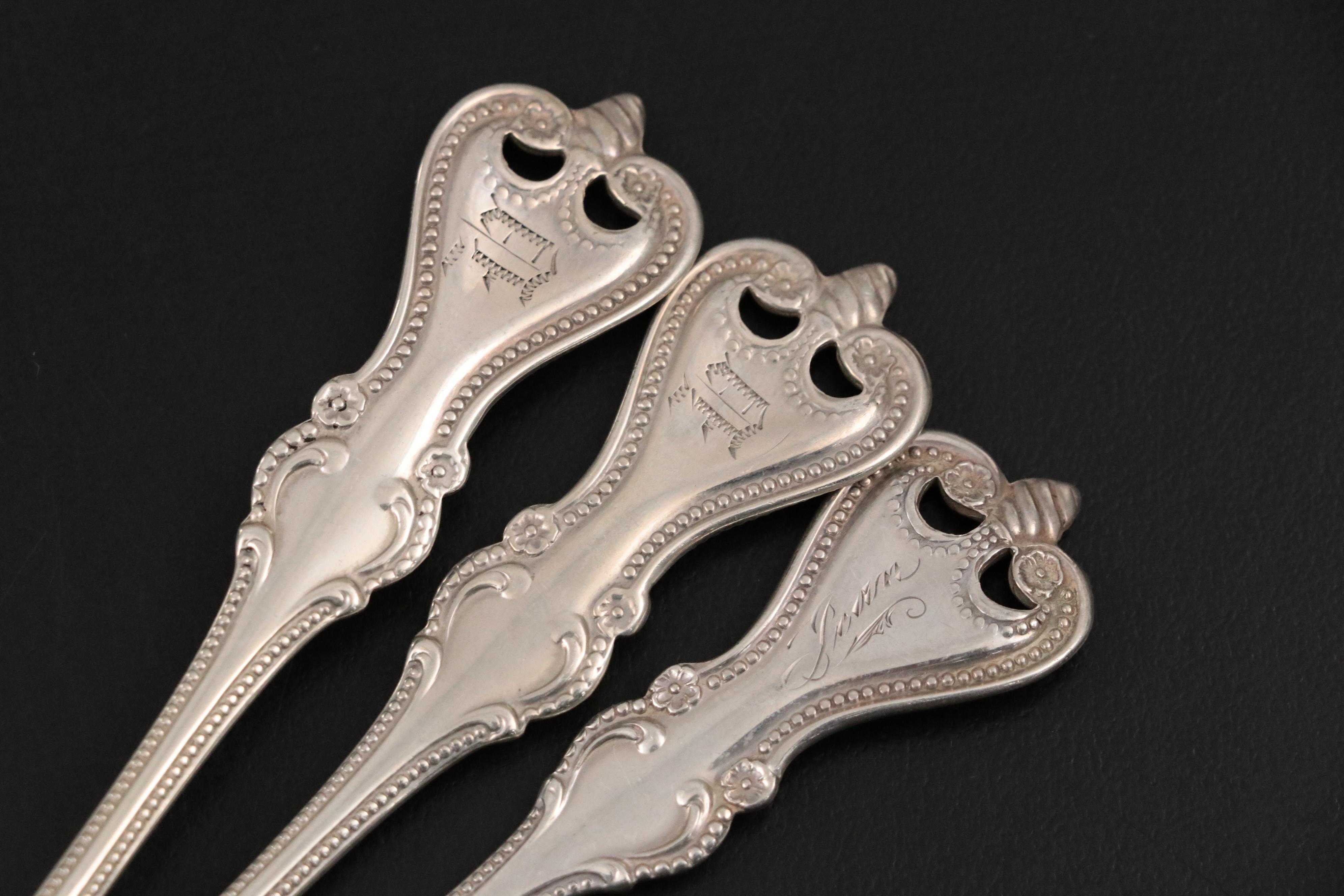 Towle "Old Colonial" Teaspoons with Other Sterling Spoons