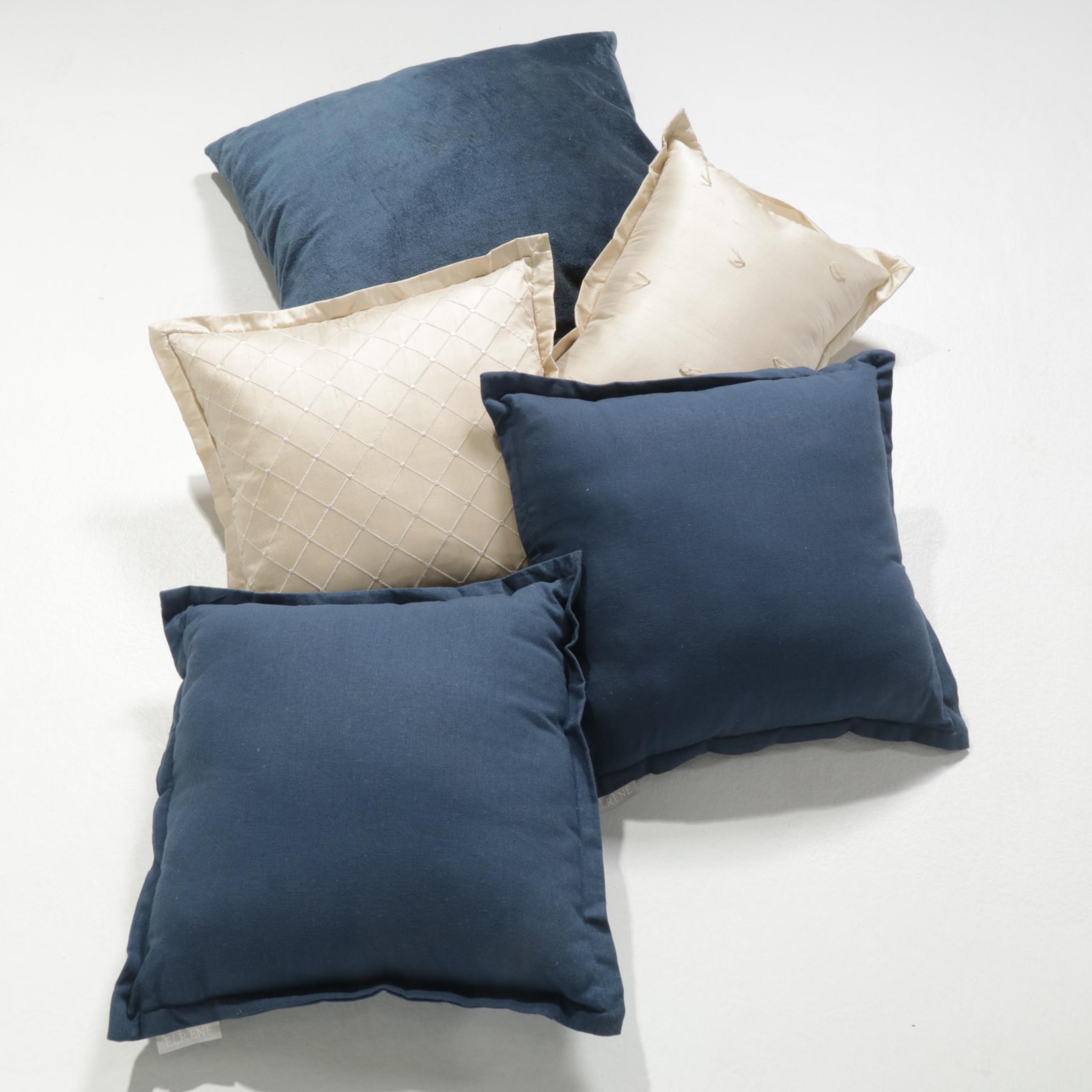 Pair of Button-Tufted and Brass-Tacked Faux Leather Recliners