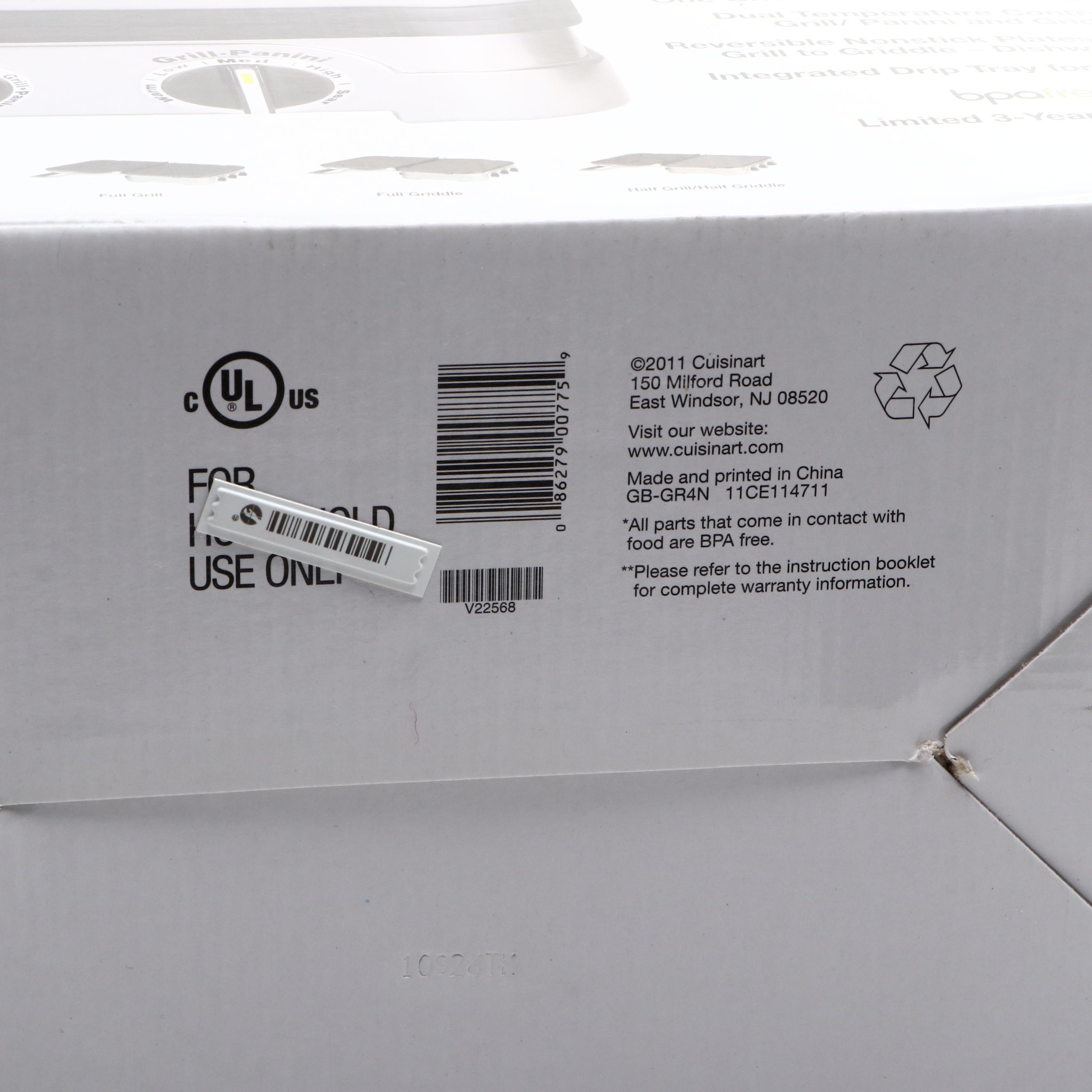 Cuisinart "Griddler" Griddle and Panini Press