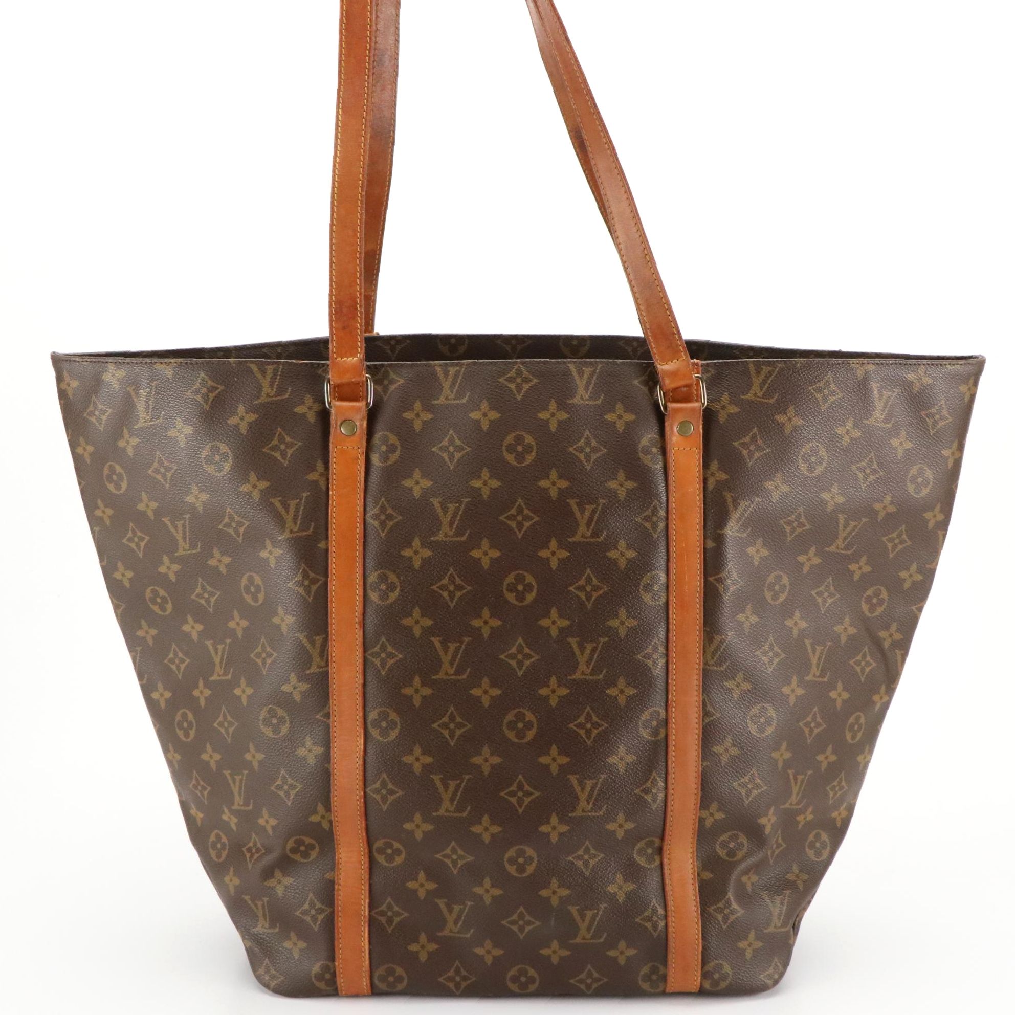 Louis Vuitton Sac Shopping Tote Bag in Brown Monogram Canvas