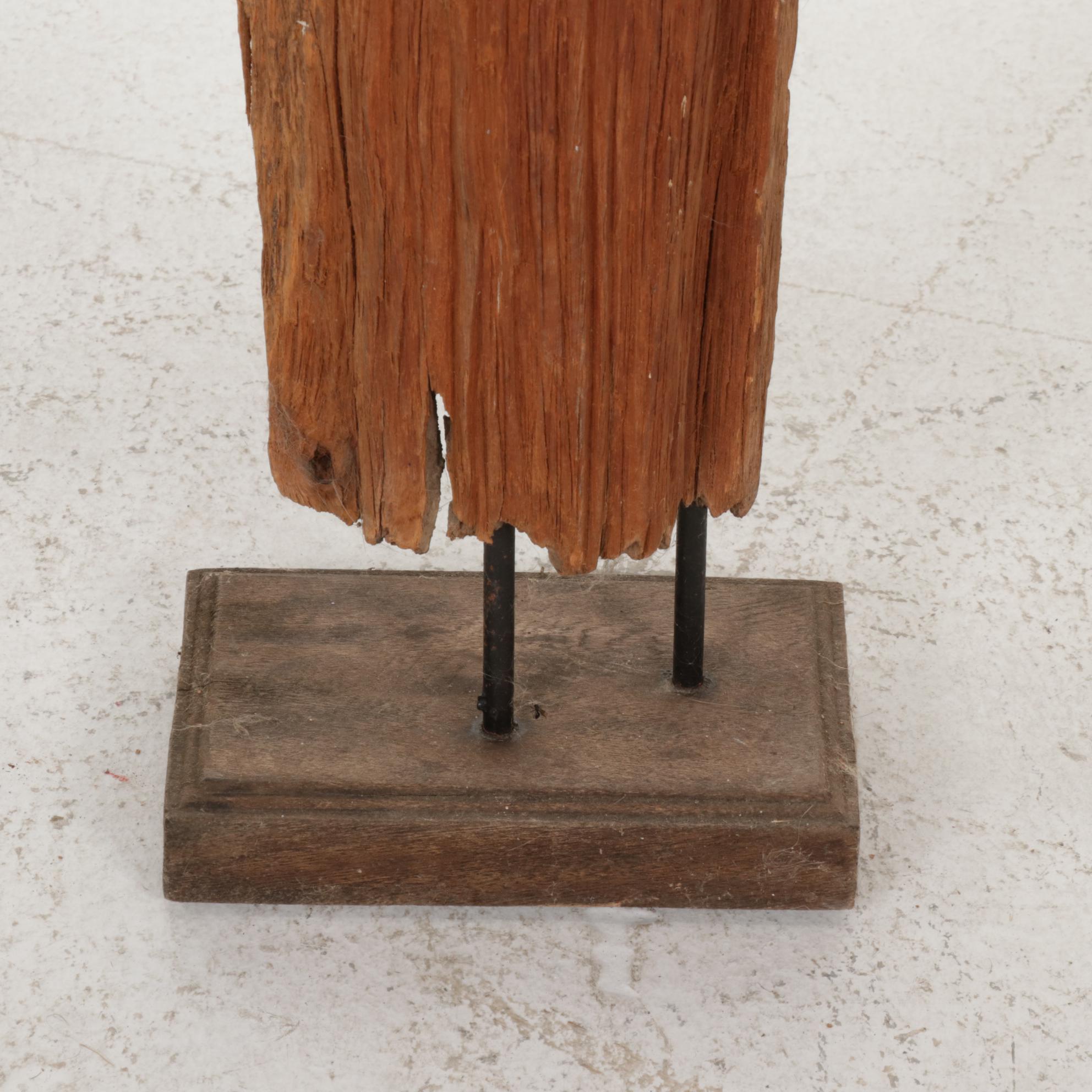 Thai Style Carved Wooden Standing Buddha Statue