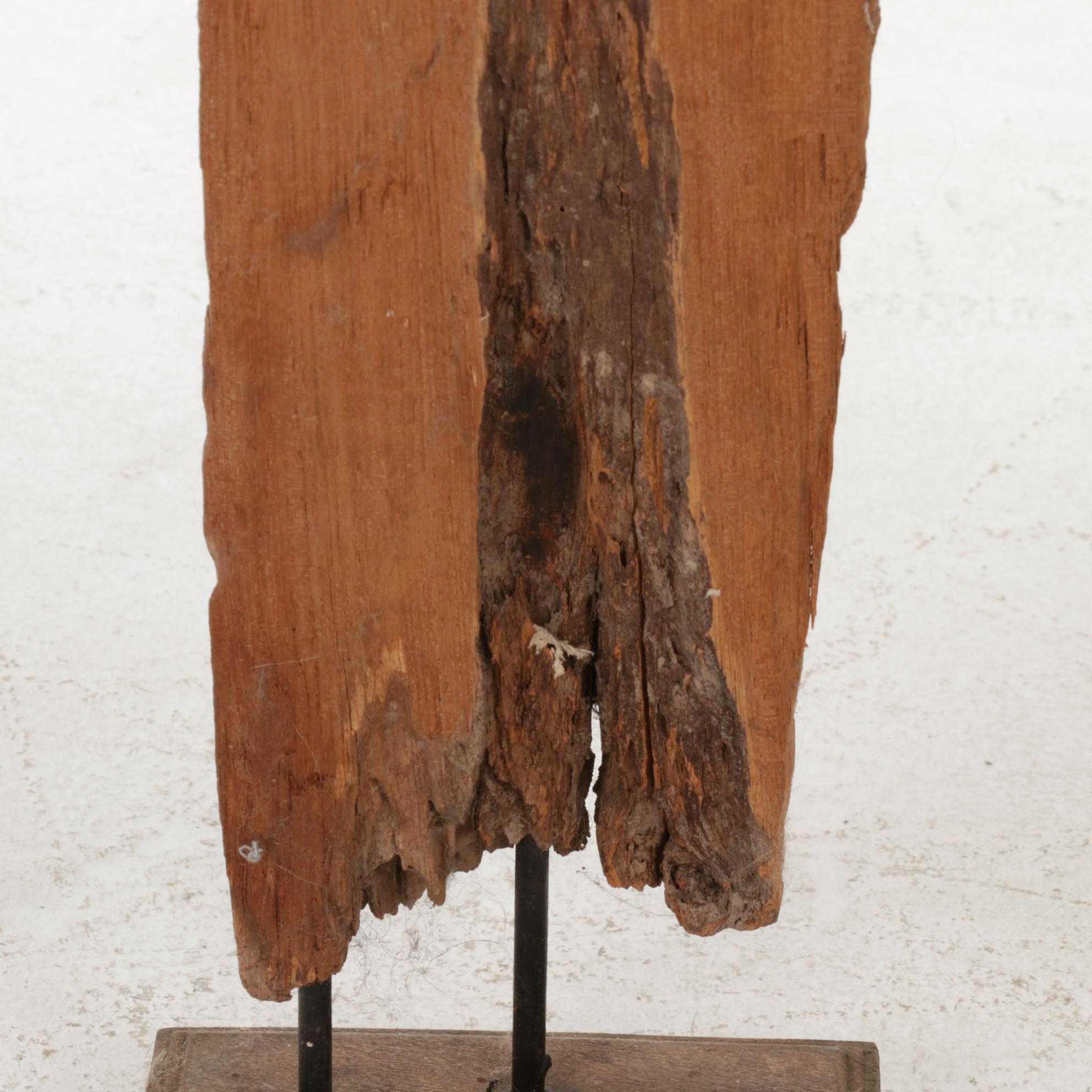 Thai Style Carved Wooden Standing Buddha Statue