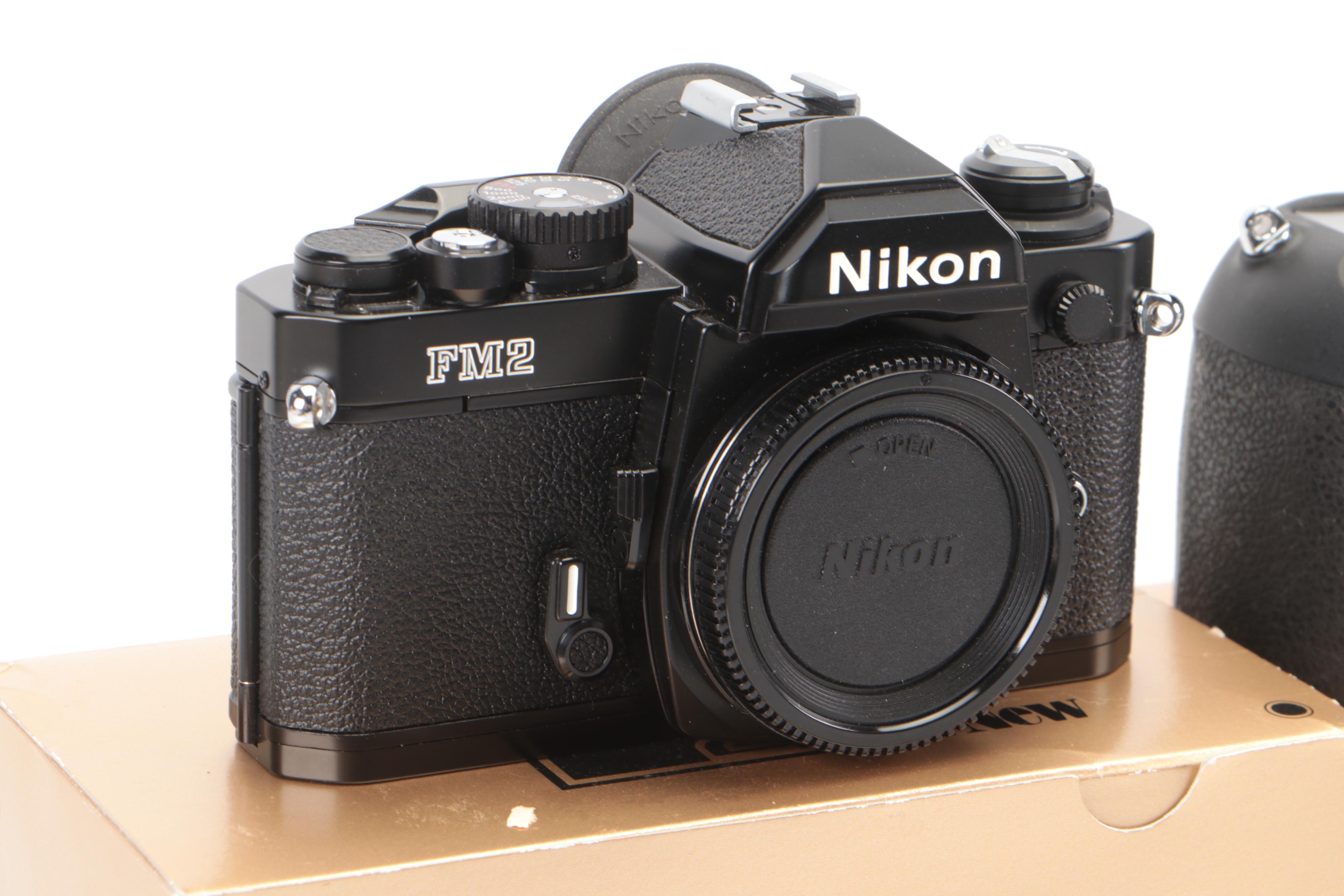 Nikon F100, AF N8008, FM2, F3 Cameras With Lenses, Lens Hood, Manuals