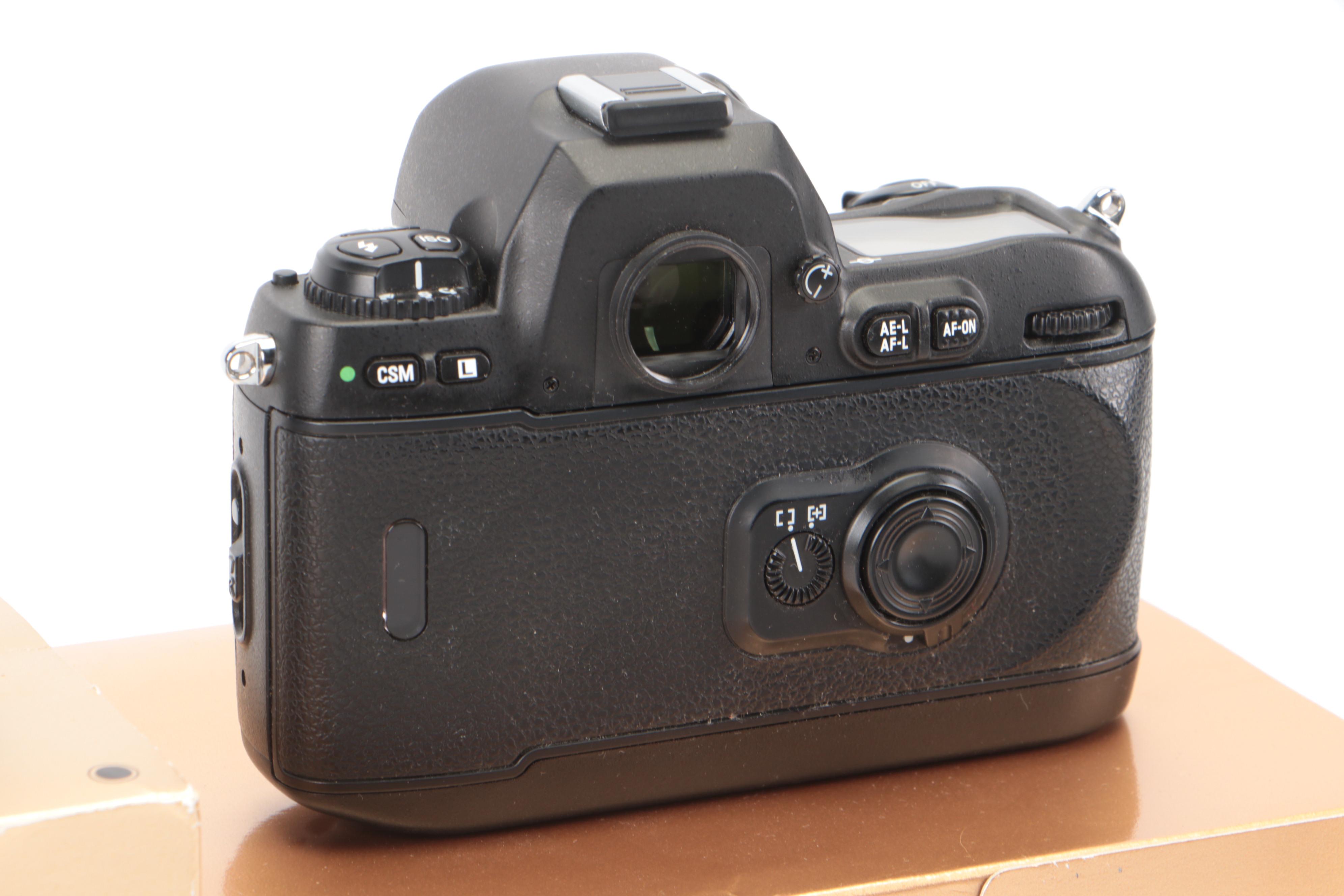 Nikon F100, AF N8008, FM2, F3 Cameras With Lenses, Lens Hood, Manuals