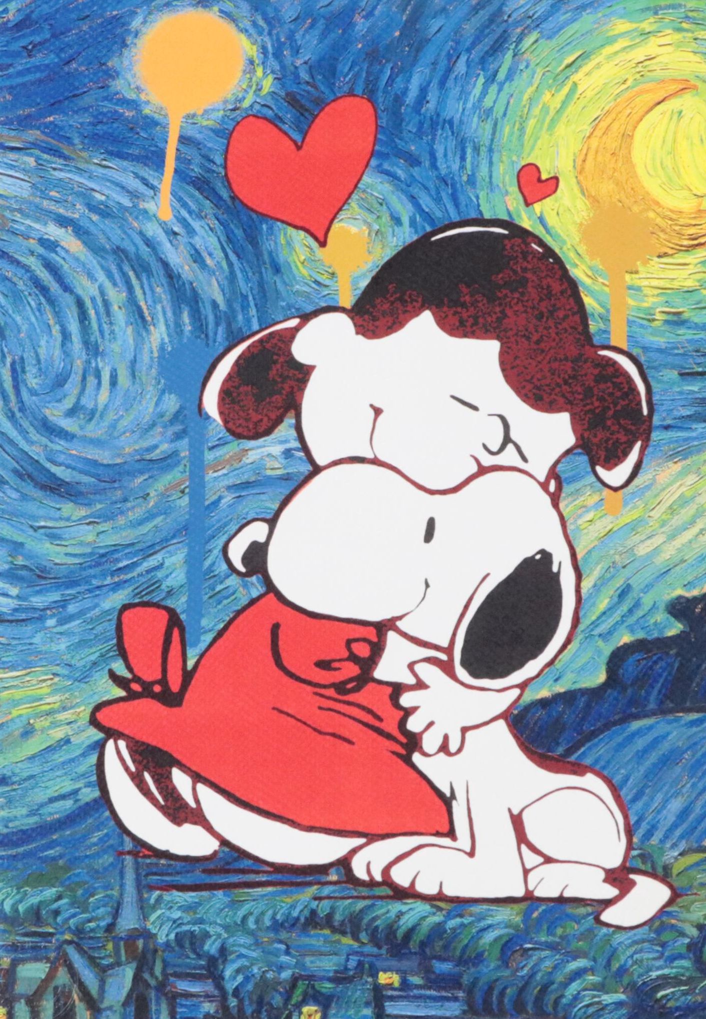 Death NYC Pop Art Graphic Print of Snoopy x Vincent van Gogh