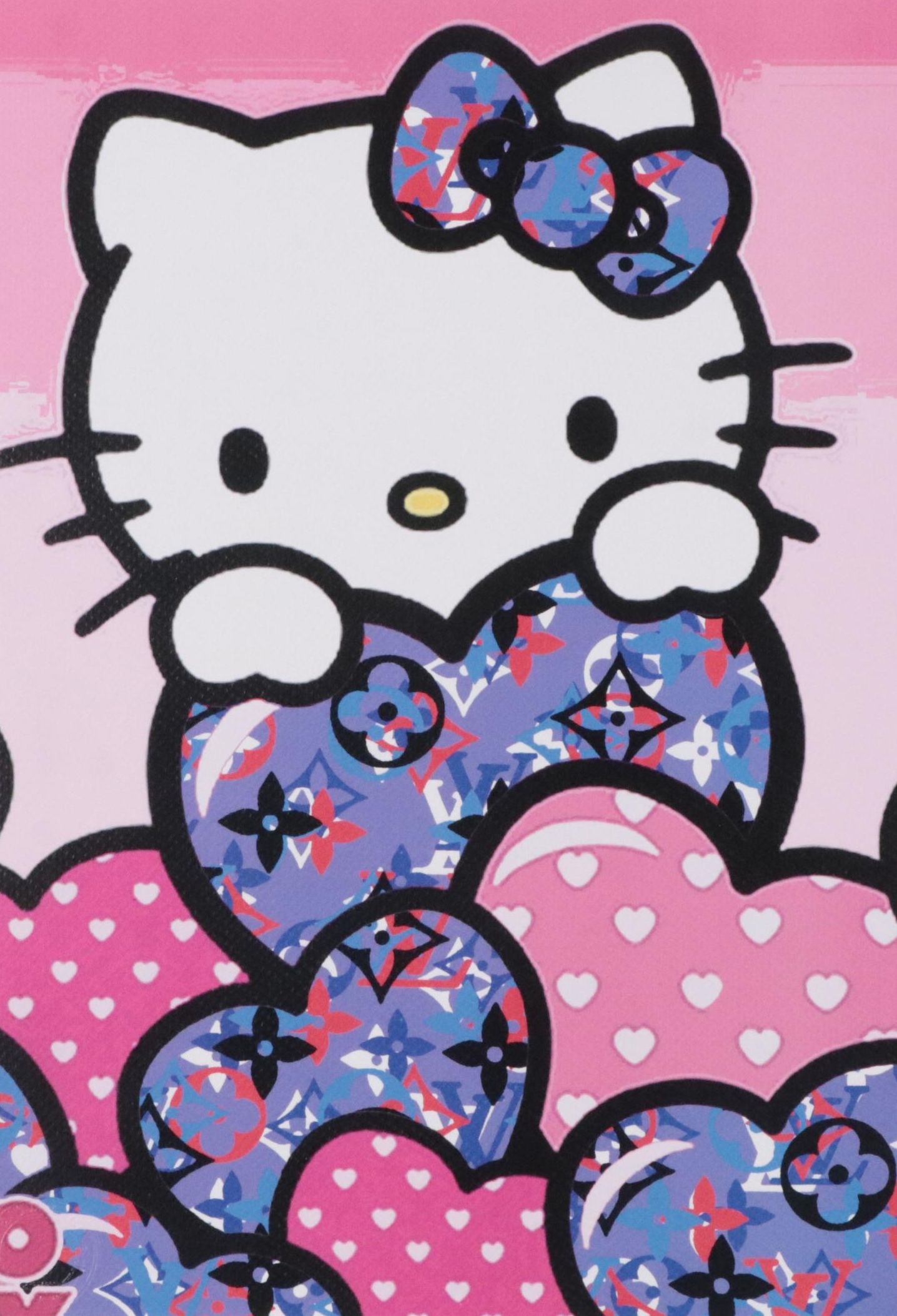 Death NYC Pop Art Graphic Print of Hello Kitty x Louis Vuitton
