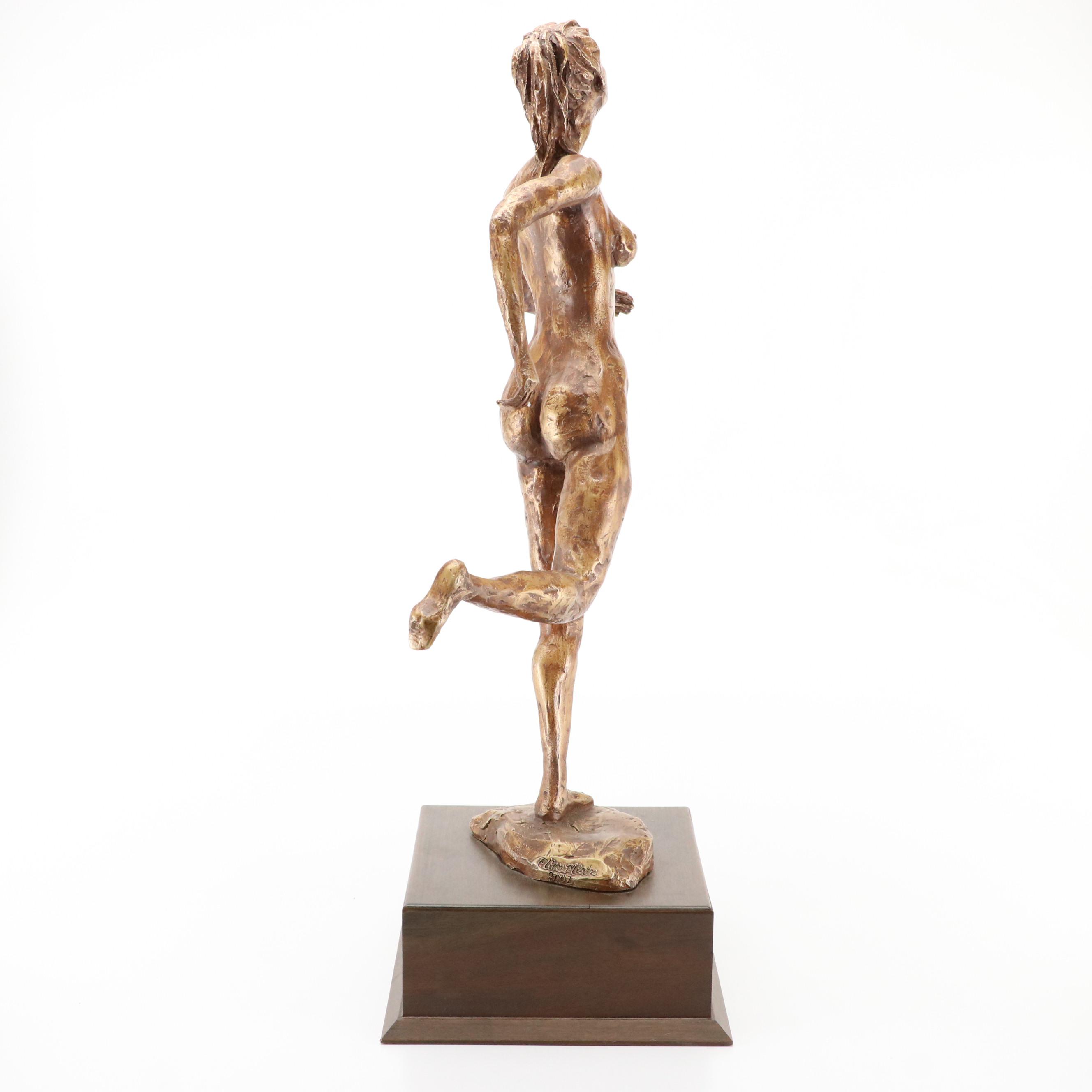 Ellen Mirtz Composite Sculpture of Nude Runner, 2002