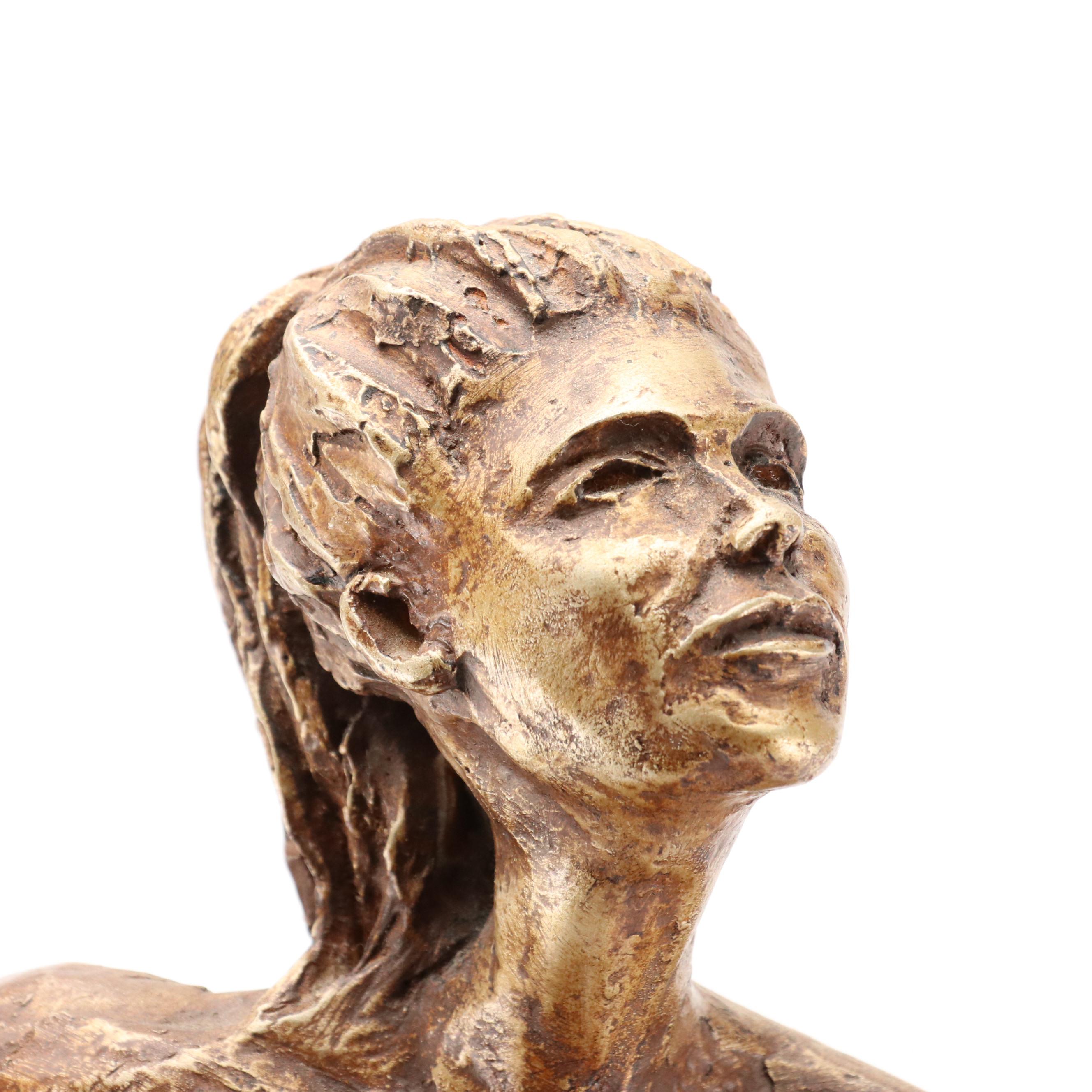 Ellen Mirtz Composite Sculpture of Nude Runner, 2002