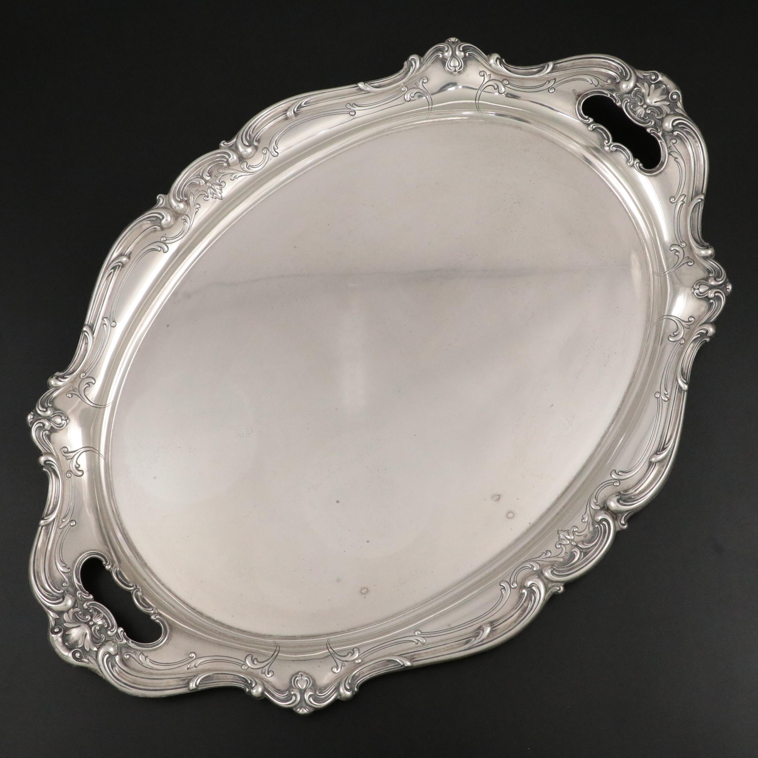 Gorham "Chantilly" Sterling Silver Serving Tray, 1942