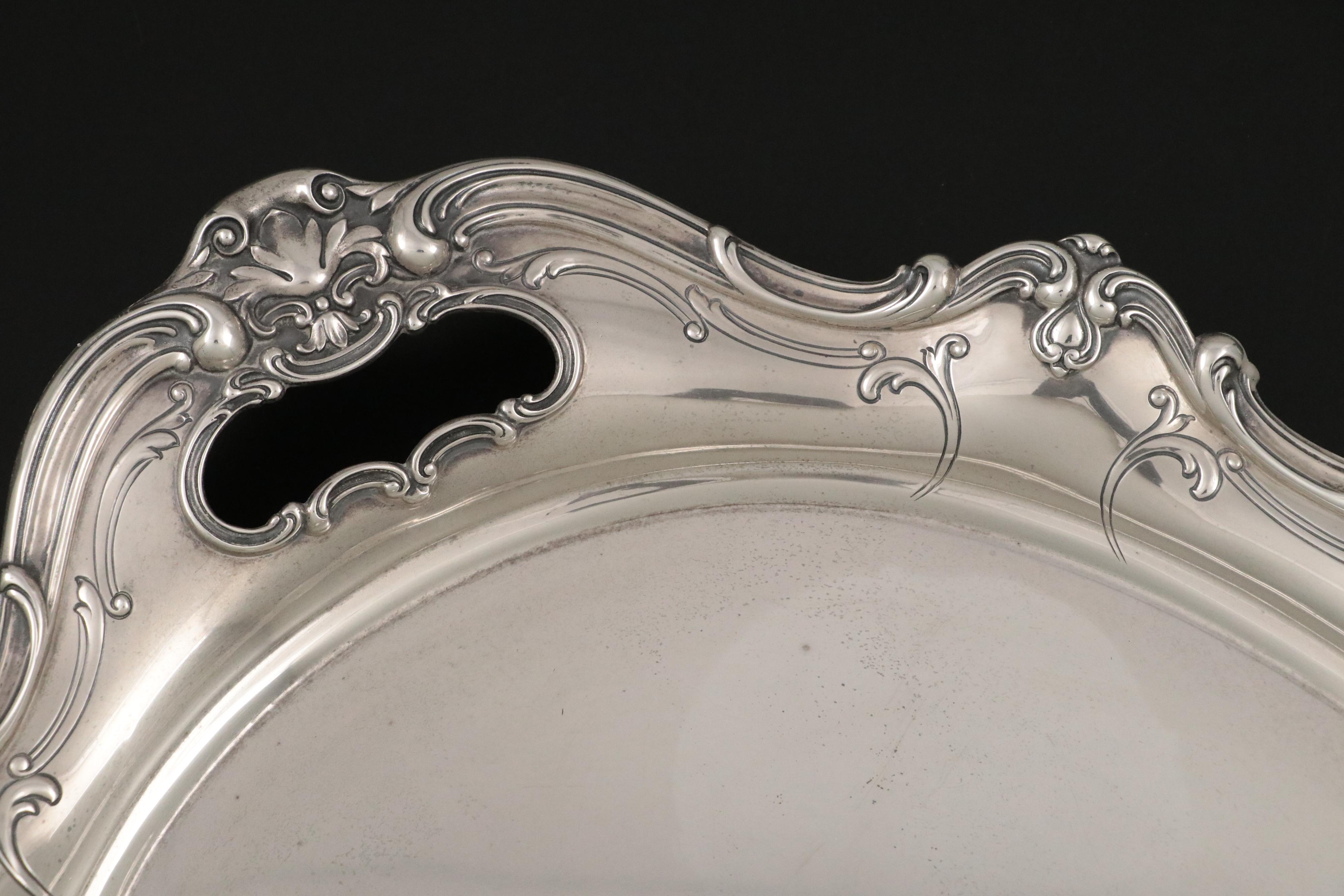 Gorham "Chantilly" Sterling Silver Serving Tray, 1942