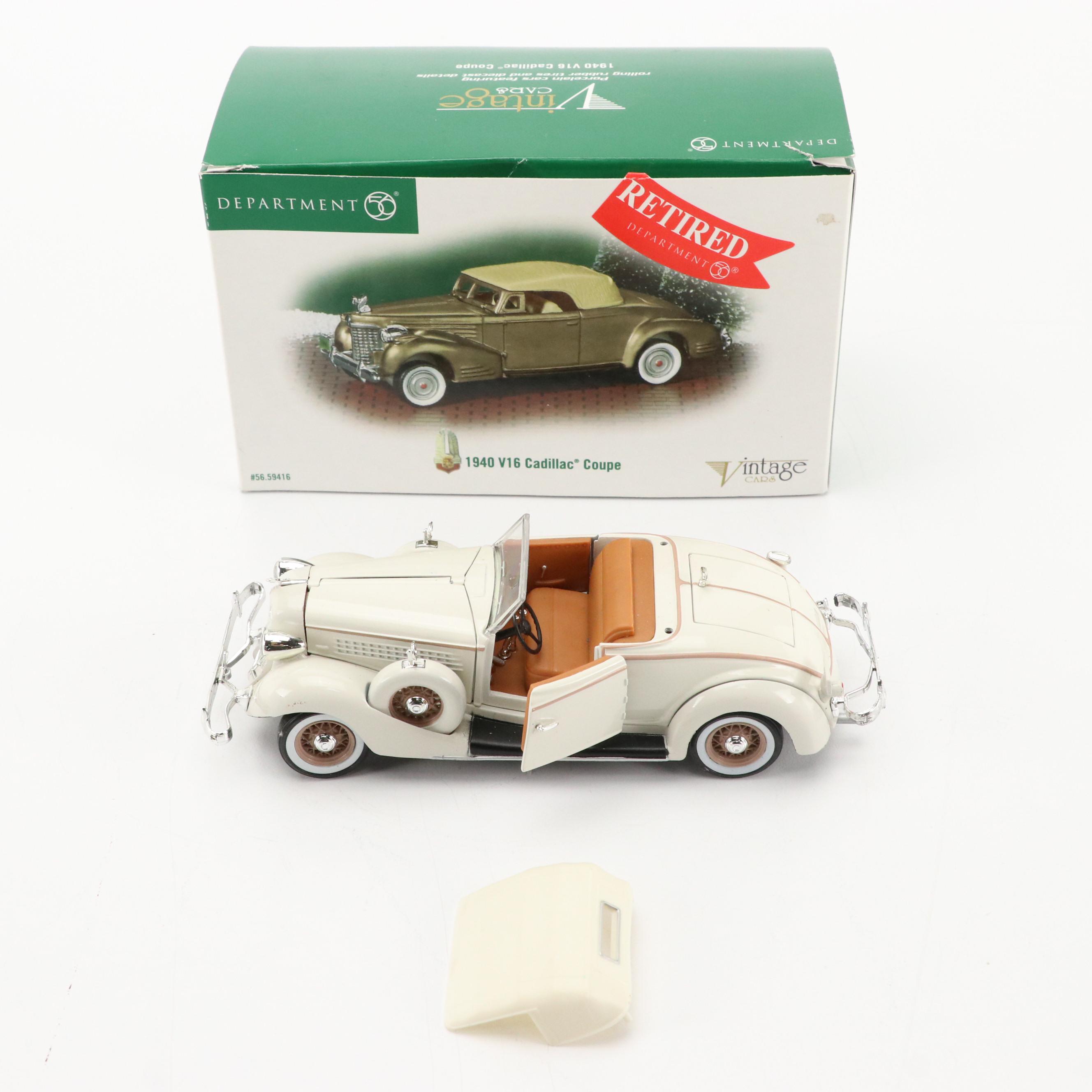 Jim Beam Novelty Car-Shaped Decanter with Department 56 and Other Model Cars