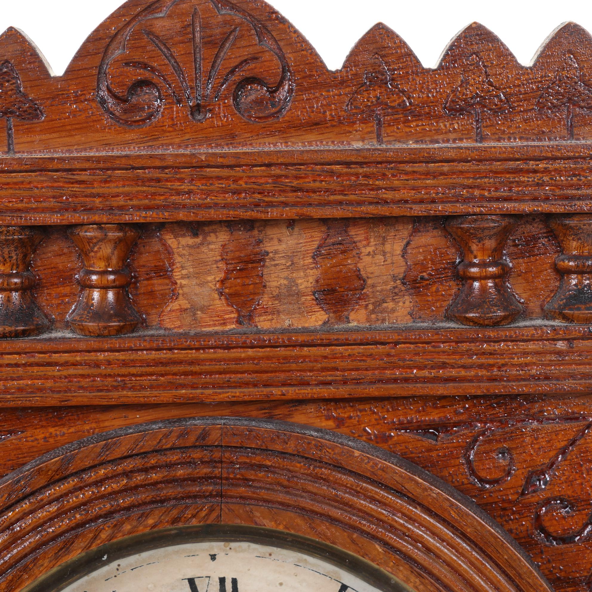 Victorian Gilbert Shelf Clock and MMA Stoneware Corn Pitcher