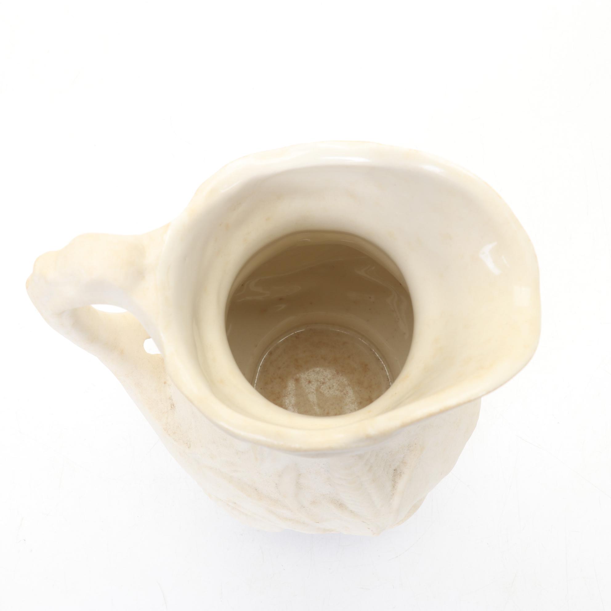 Victorian Gilbert Shelf Clock and MMA Stoneware Corn Pitcher