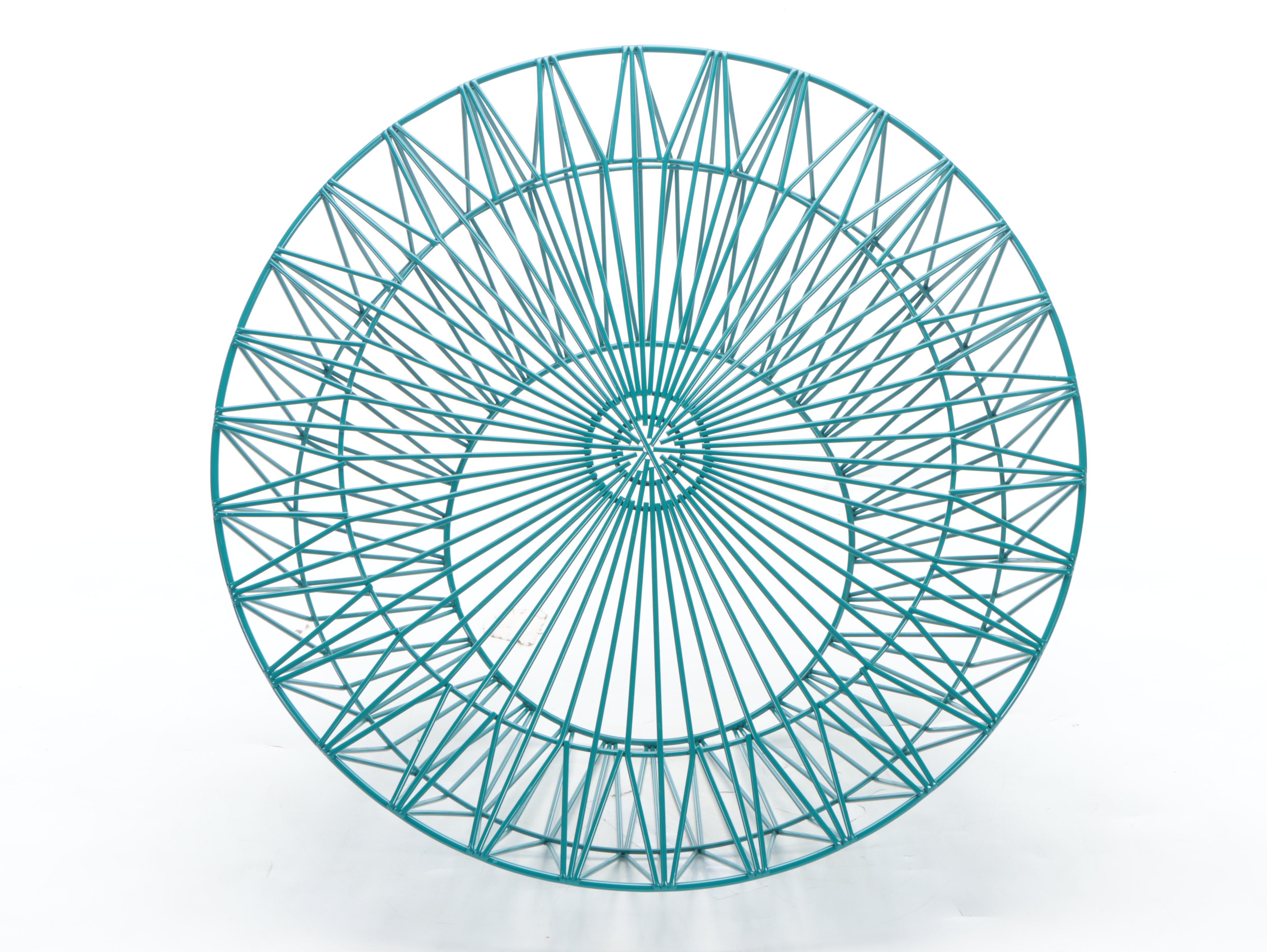 Drum-Form Wire Table Base or Basket