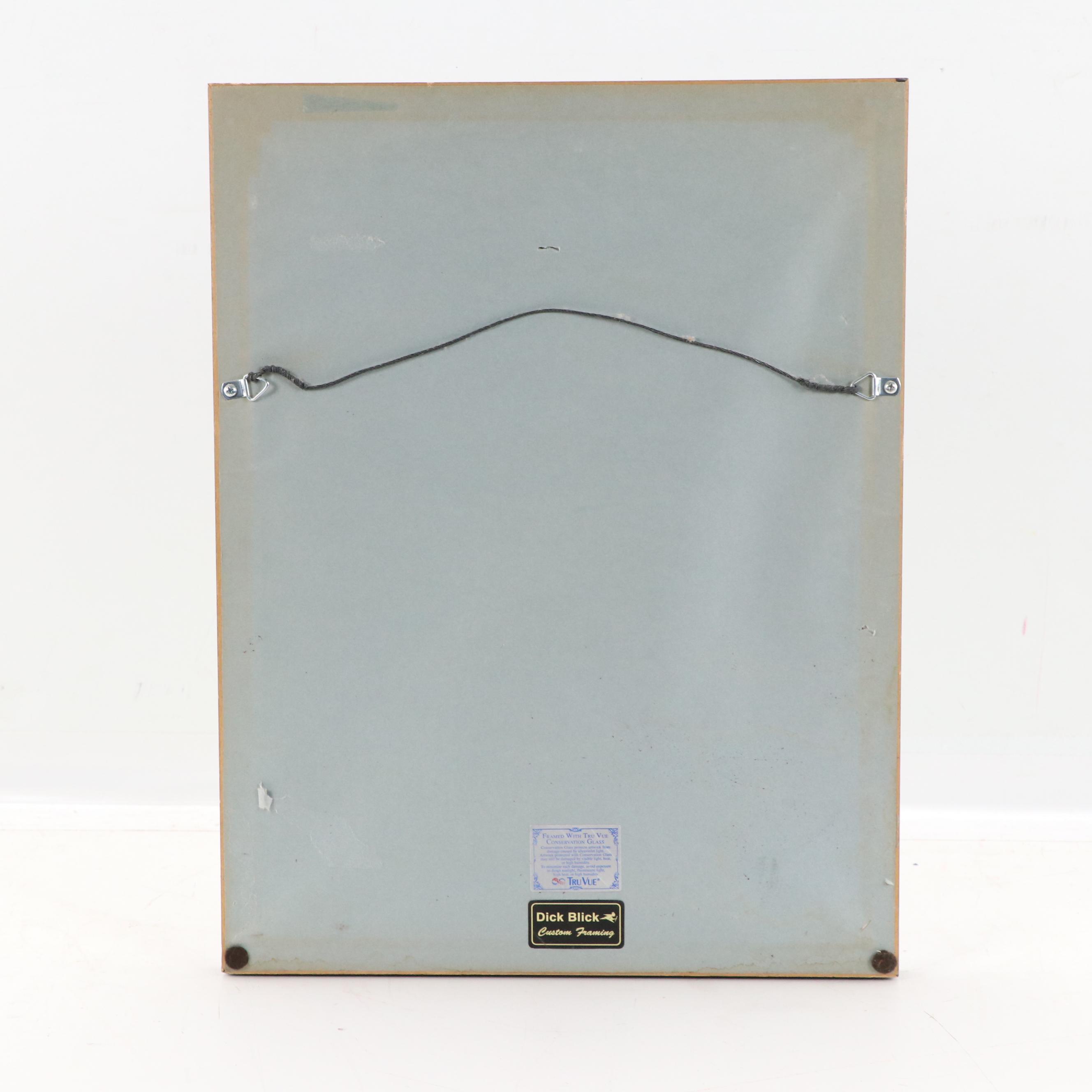 Female Portrait Chalk Pastel Drawing, 1987