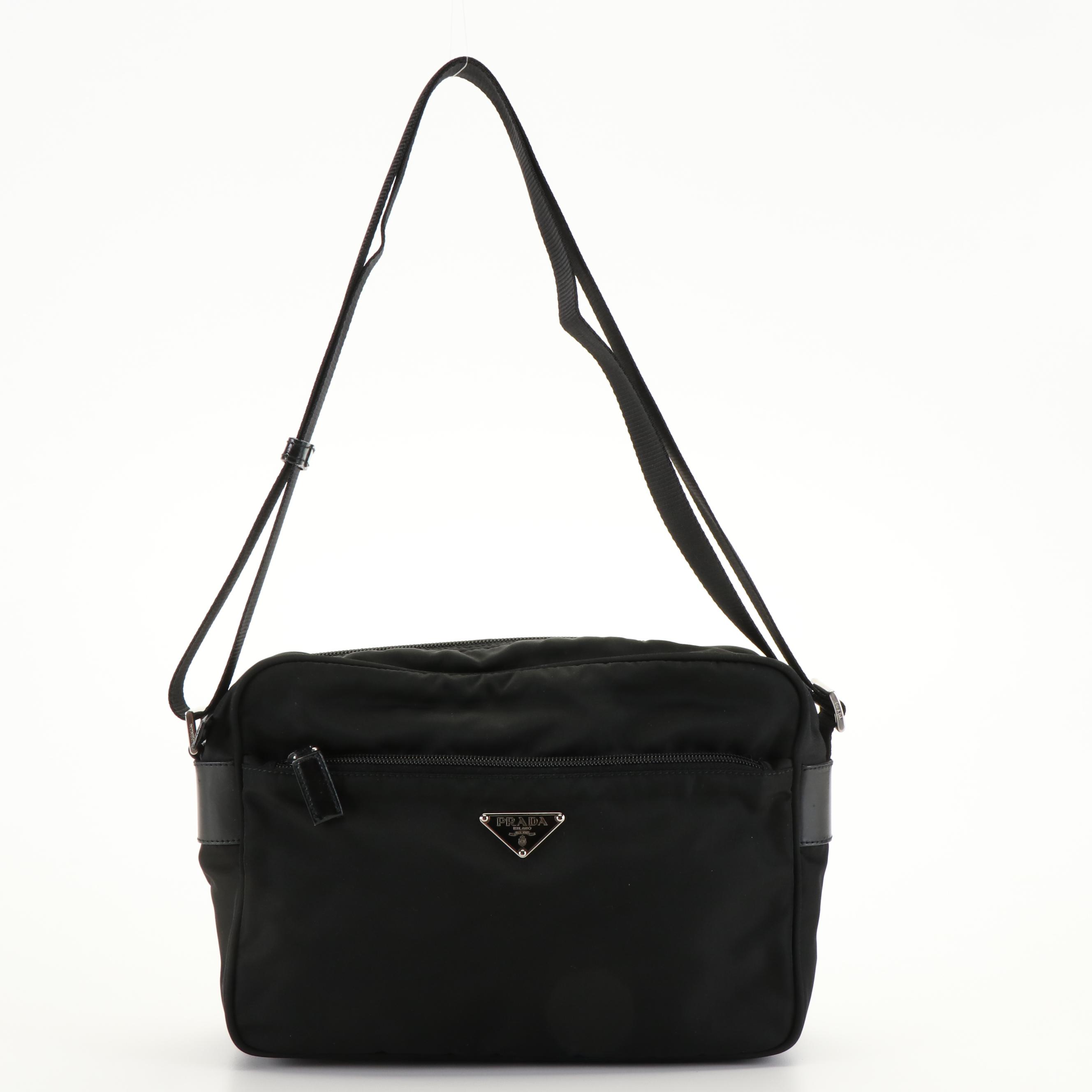 Prada Black Tessuto Nylon Crossbody Bag