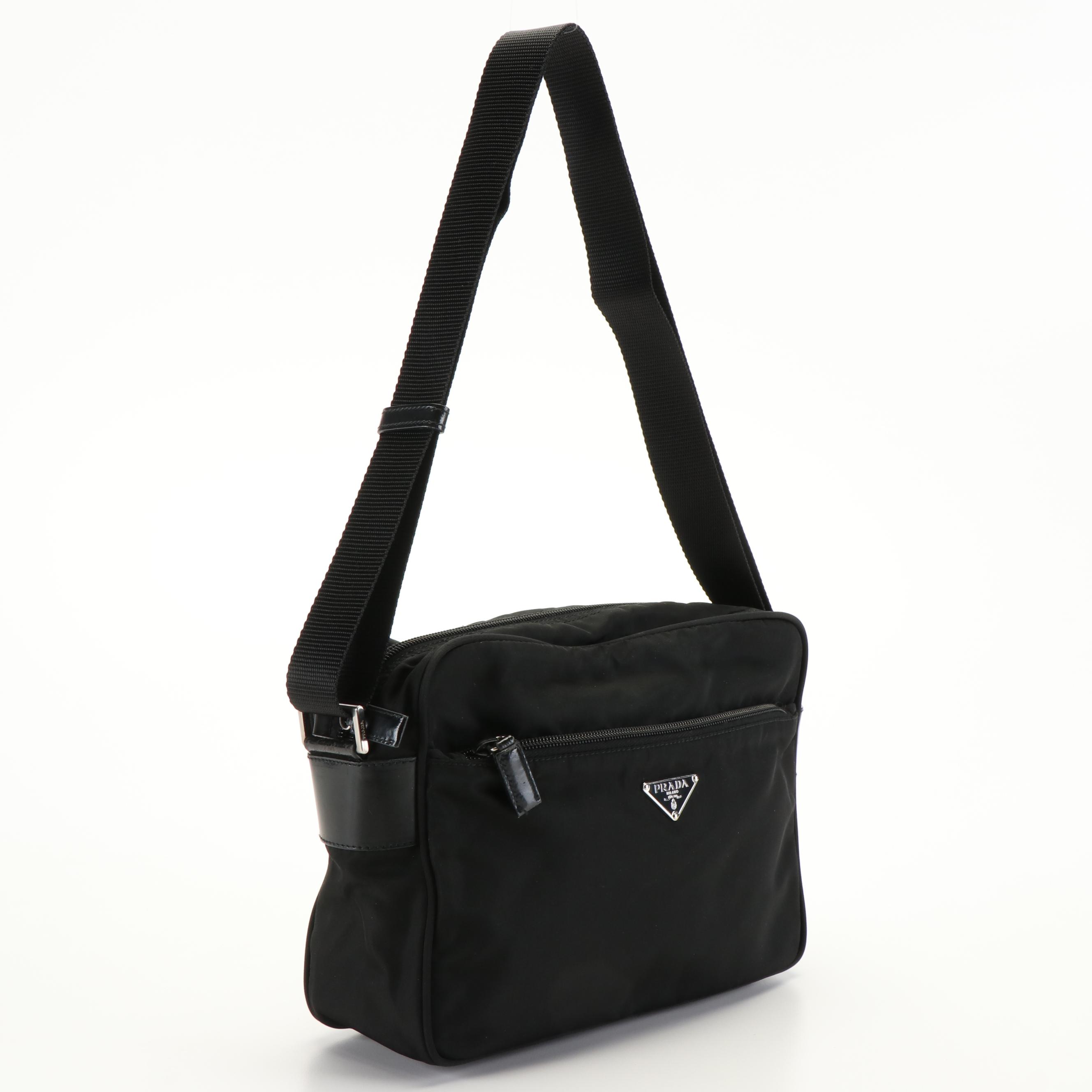Prada Black Tessuto Nylon Crossbody Bag