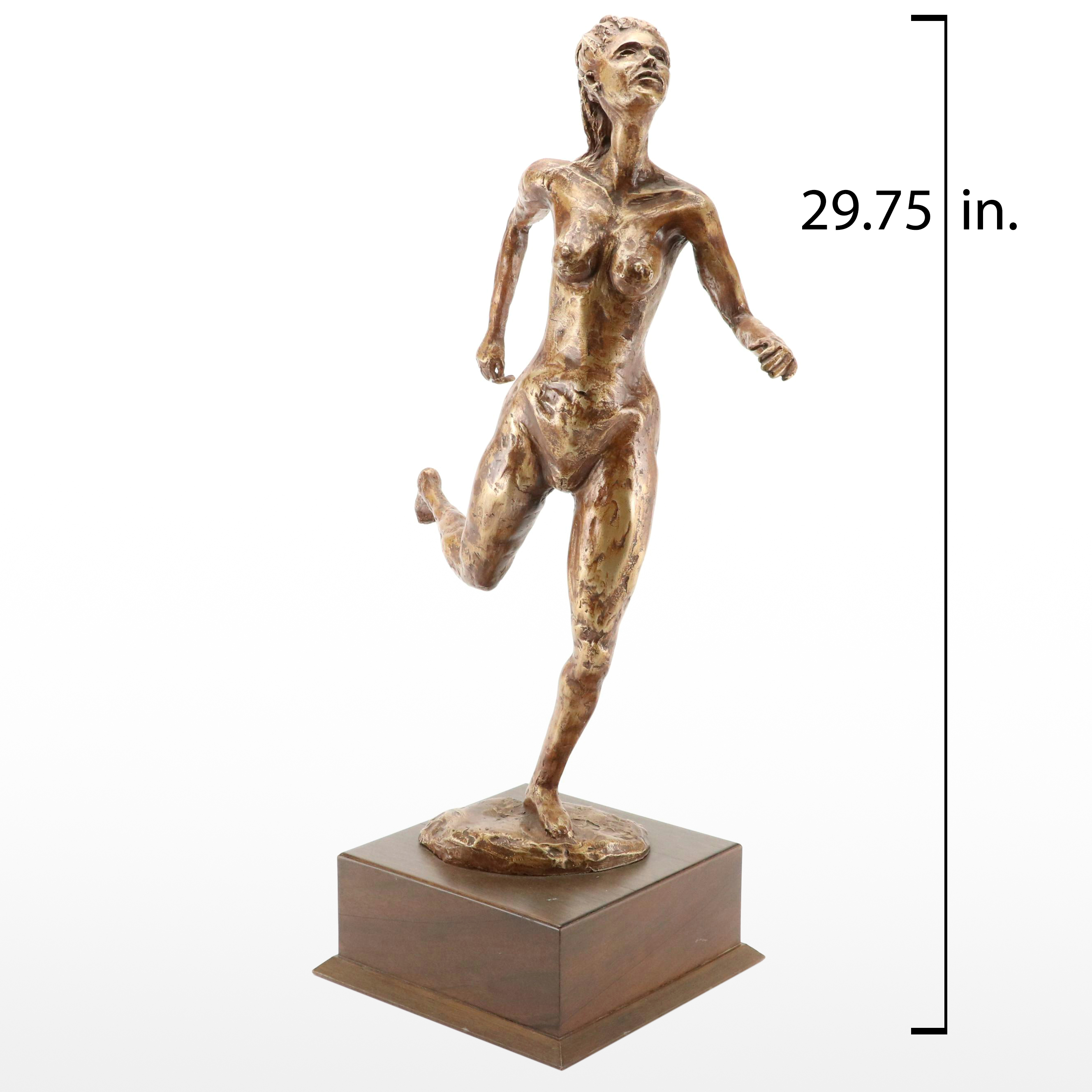 Ellen Mirtz Composite Sculpture of Nude Runner, 2002