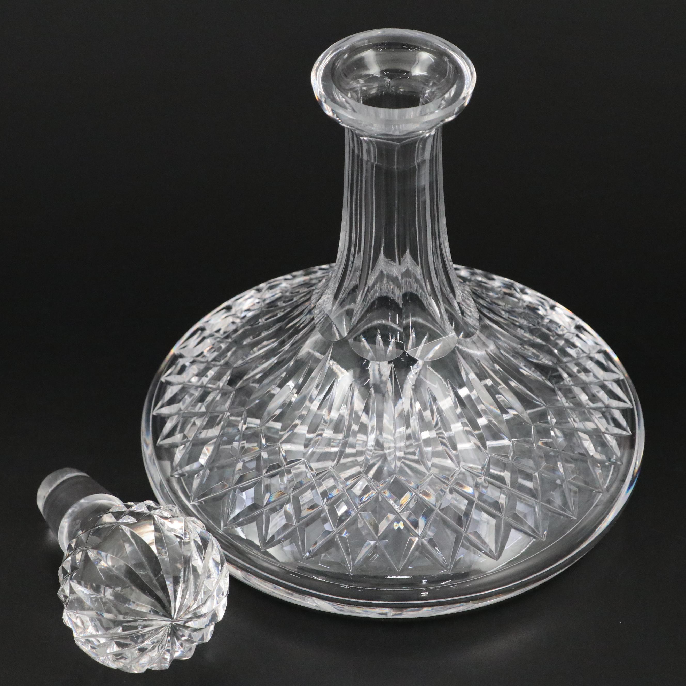 Waterford Crystal "Lismore" Ship's Decanter with Stemware