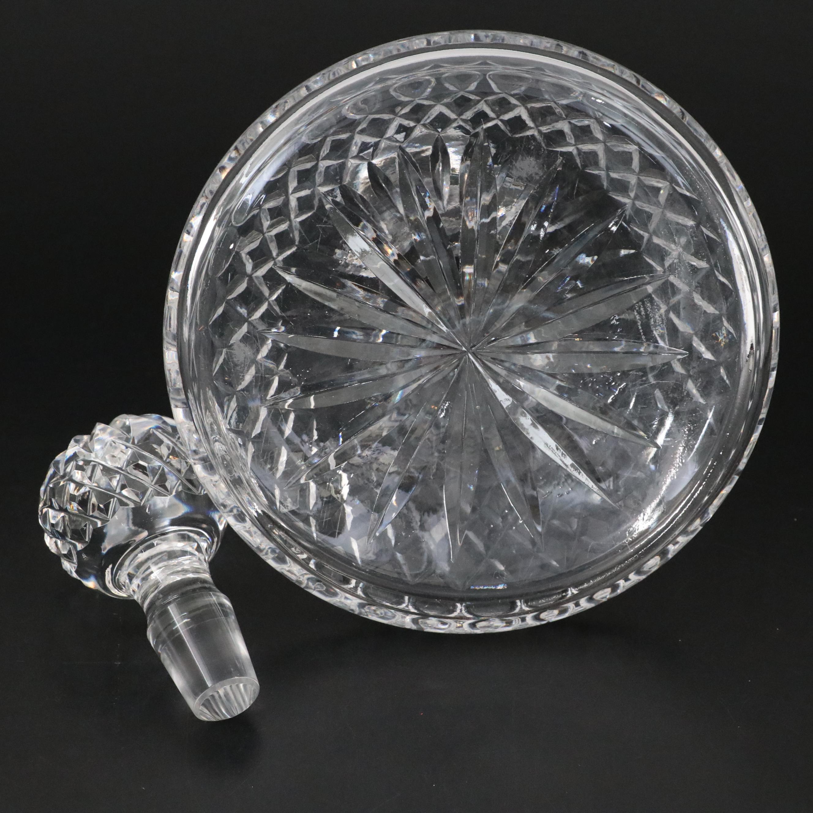 Waterford Crystal "Lismore" Ship's Decanter with Stemware