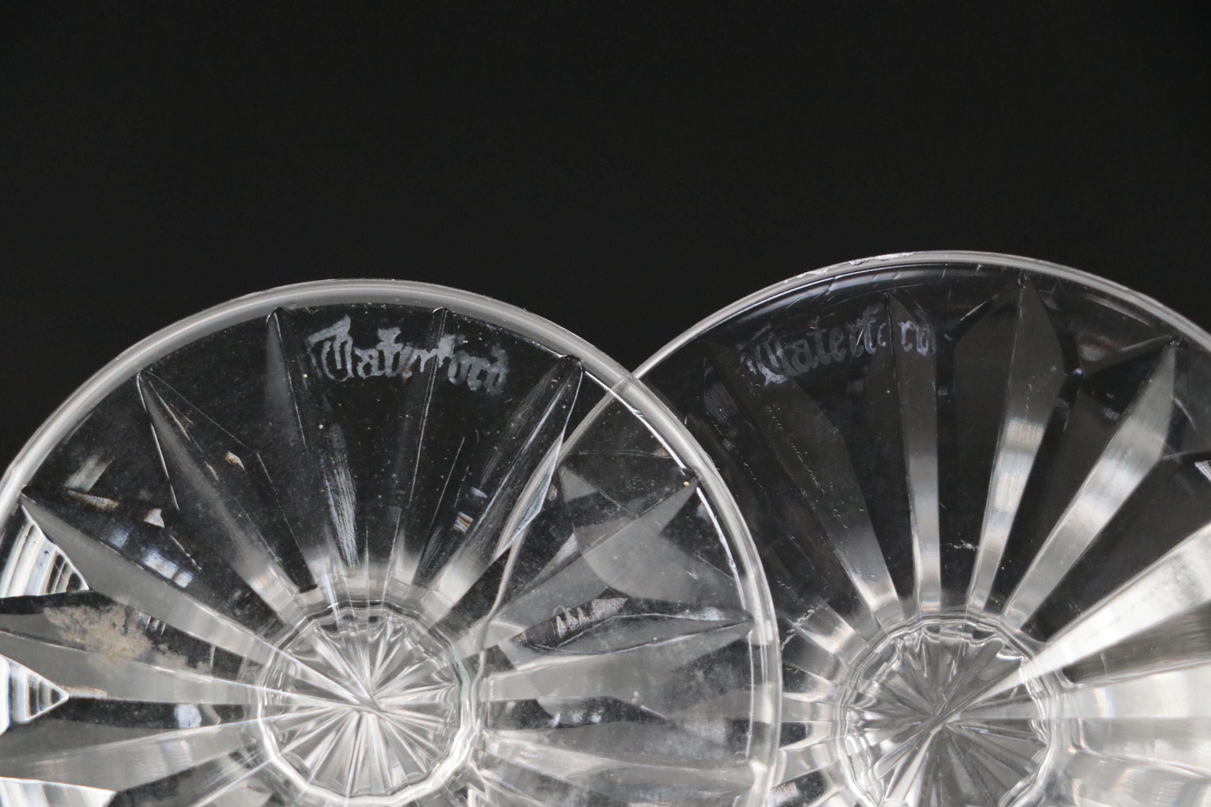 Waterford Crystal "Lismore" Ship's Decanter with Stemware
