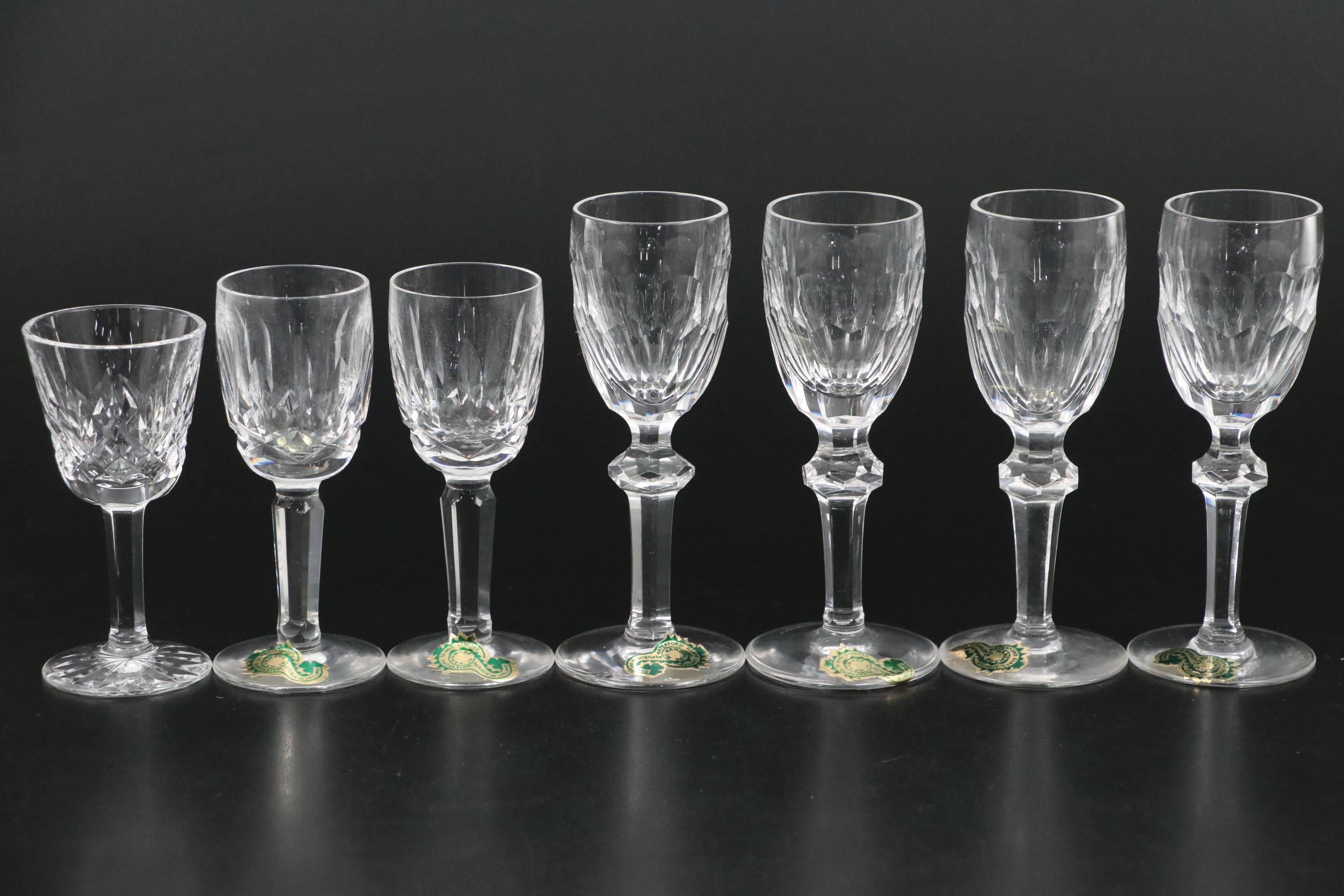 Waterford Crystal "Lismore" Ship's Decanter with Stemware