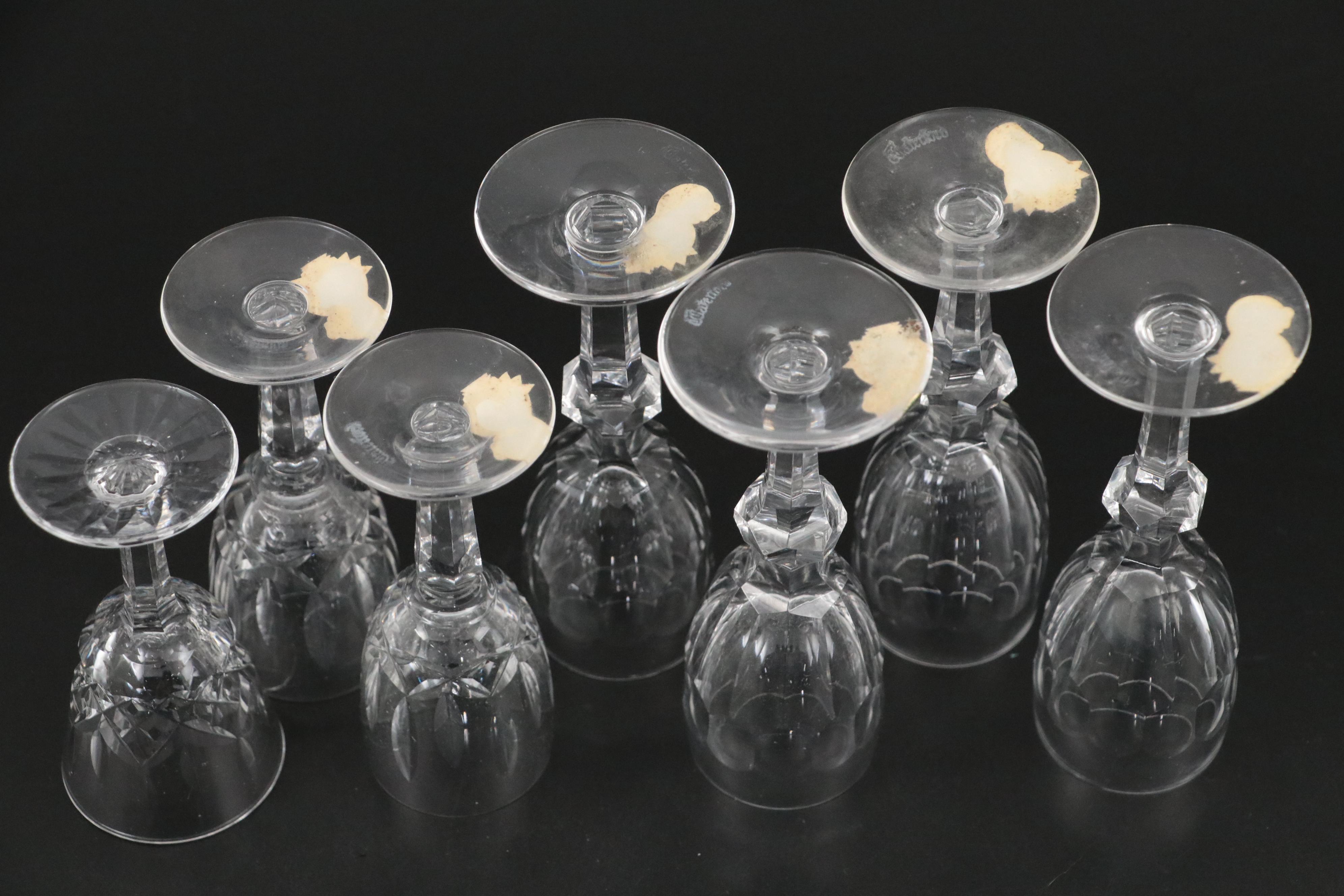 Waterford Crystal "Lismore" Ship's Decanter with Stemware