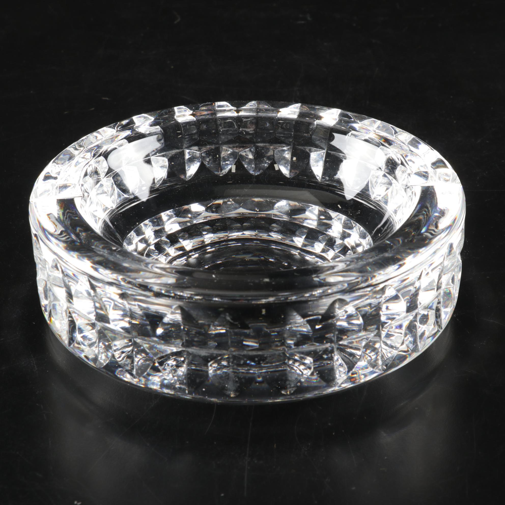 Kosta Boda Crystal Cigar Ashtray, Featured In Mid-Century Collection