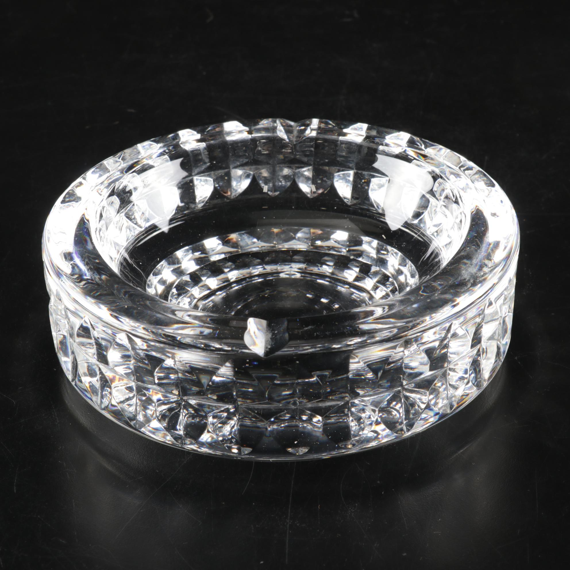 Kosta Boda Crystal Cigar Ashtray, Featured In Mid-Century Collection