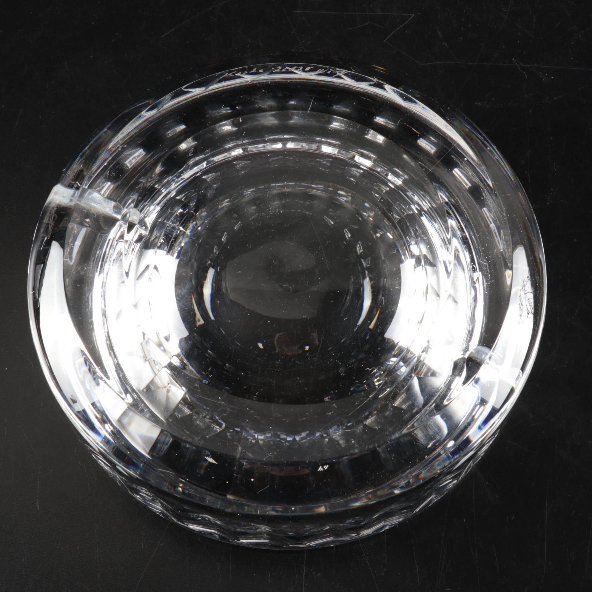 Kosta Boda Crystal Cigar Ashtray, Featured In Mid-Century Collection