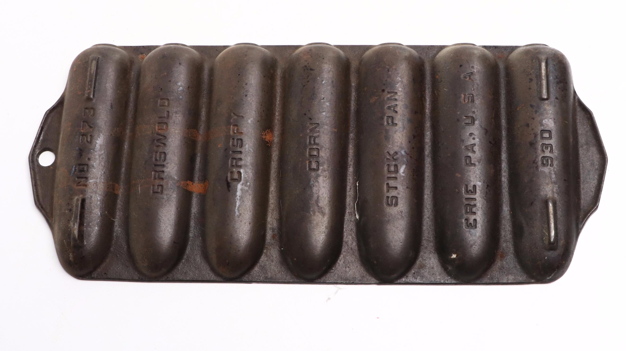 Griswold Cast Iron Corn Stick Pans, Muffin Pan, and Brownie Cake Pan, 20th C.
