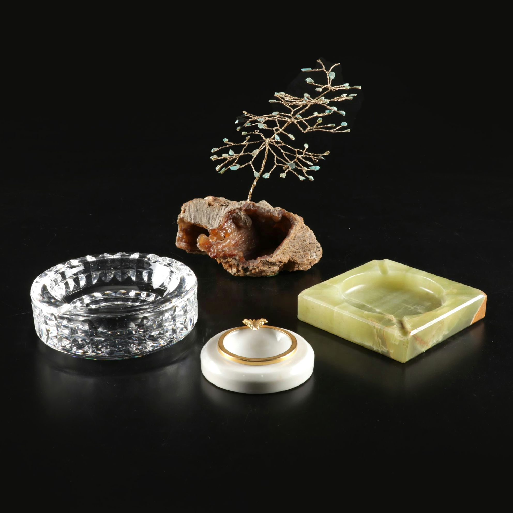 Kosta Boda Crystal Cigar Ashtray, Featured In Mid-Century Collection