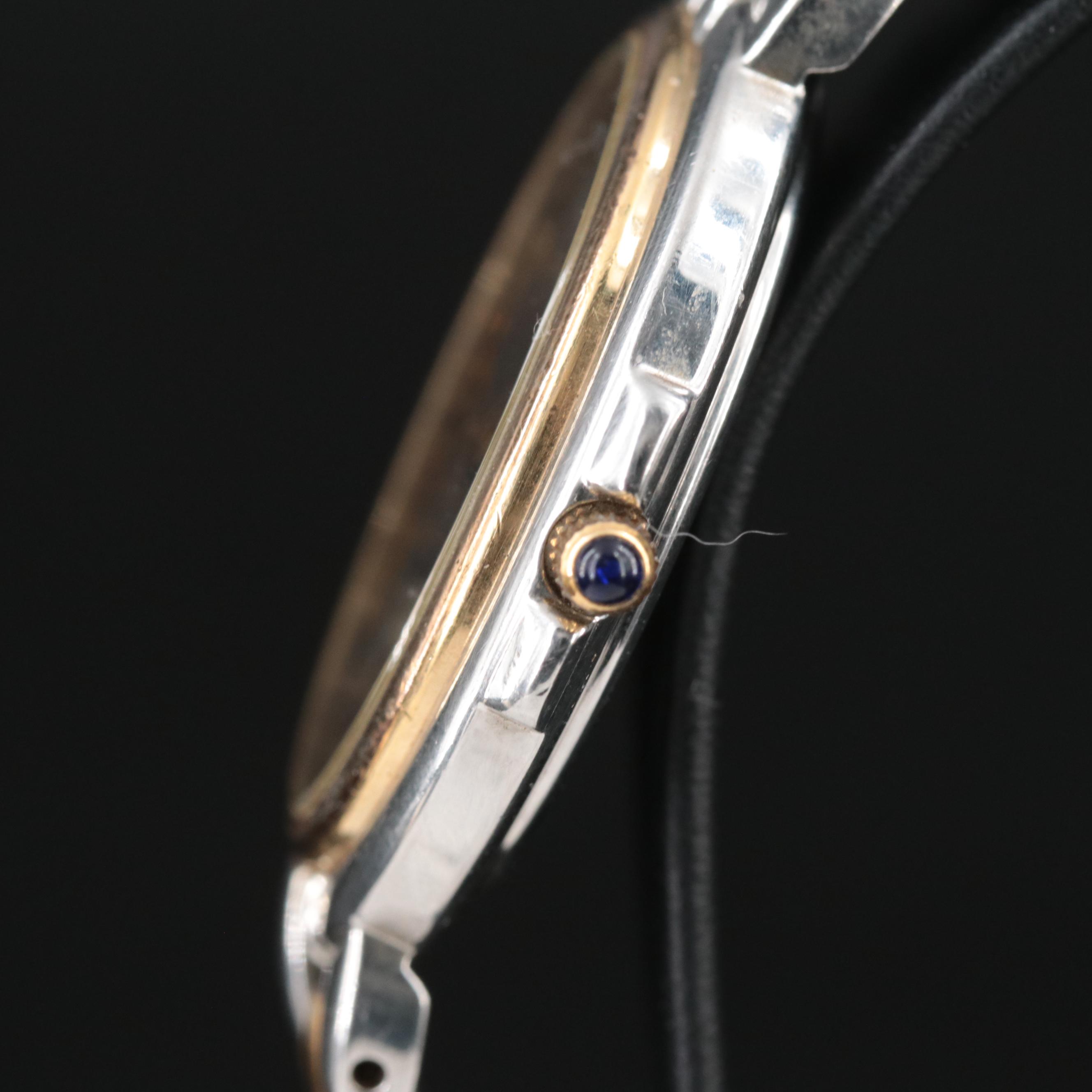 Givenchy Chenonceaux Stainless Steel and Gold Plate Blue Dial Watch