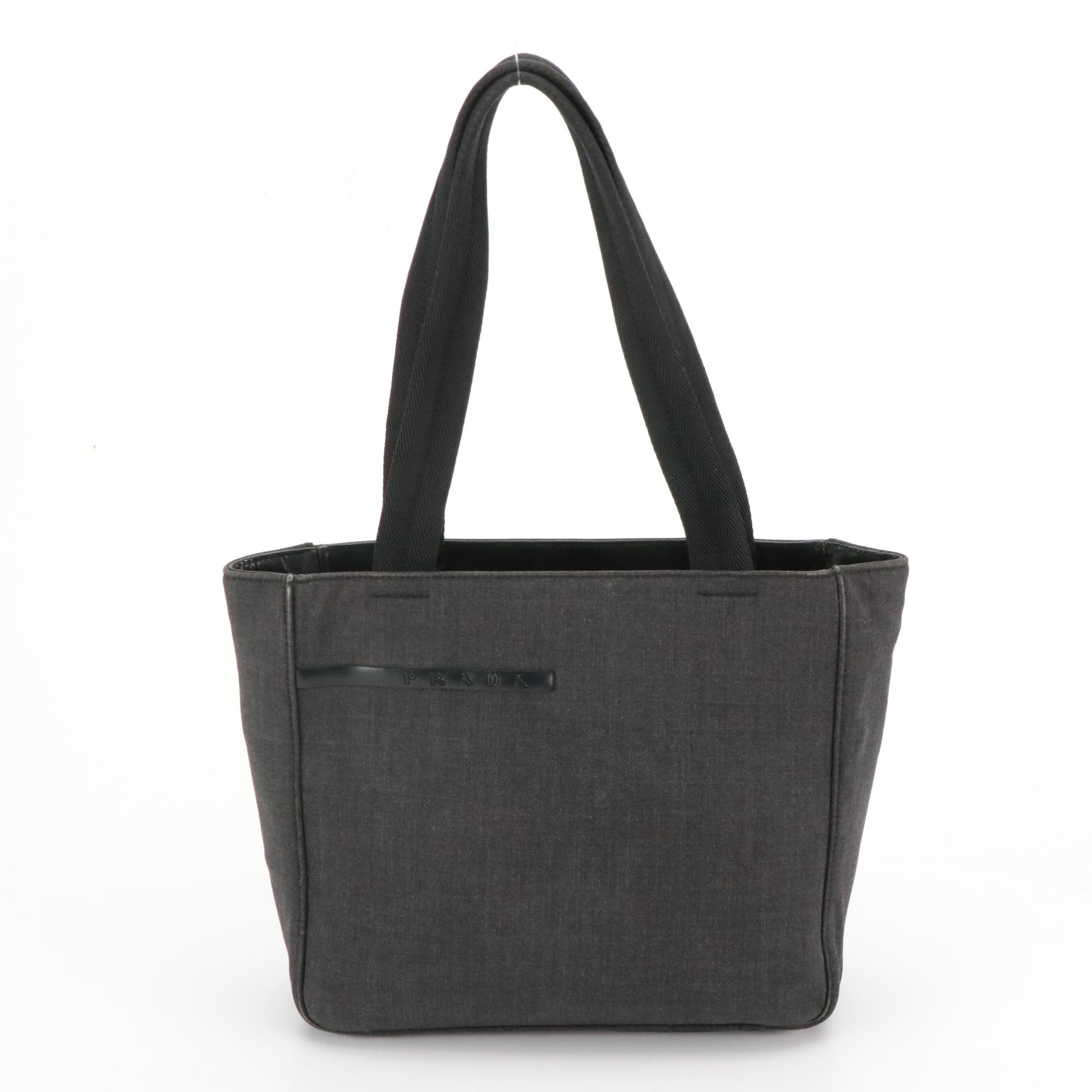 Prada Sport Super 100 Mini Handbag Tote in Cool Grey Nylon Canvas