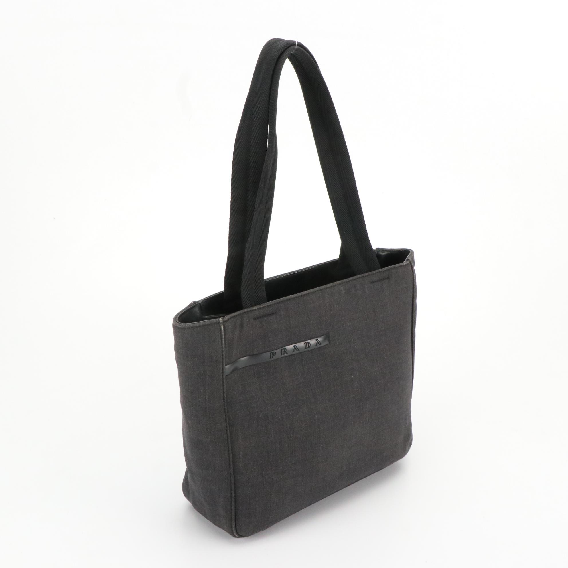 Prada Sport Super 100 Mini Handbag Tote in Cool Grey Nylon Canvas