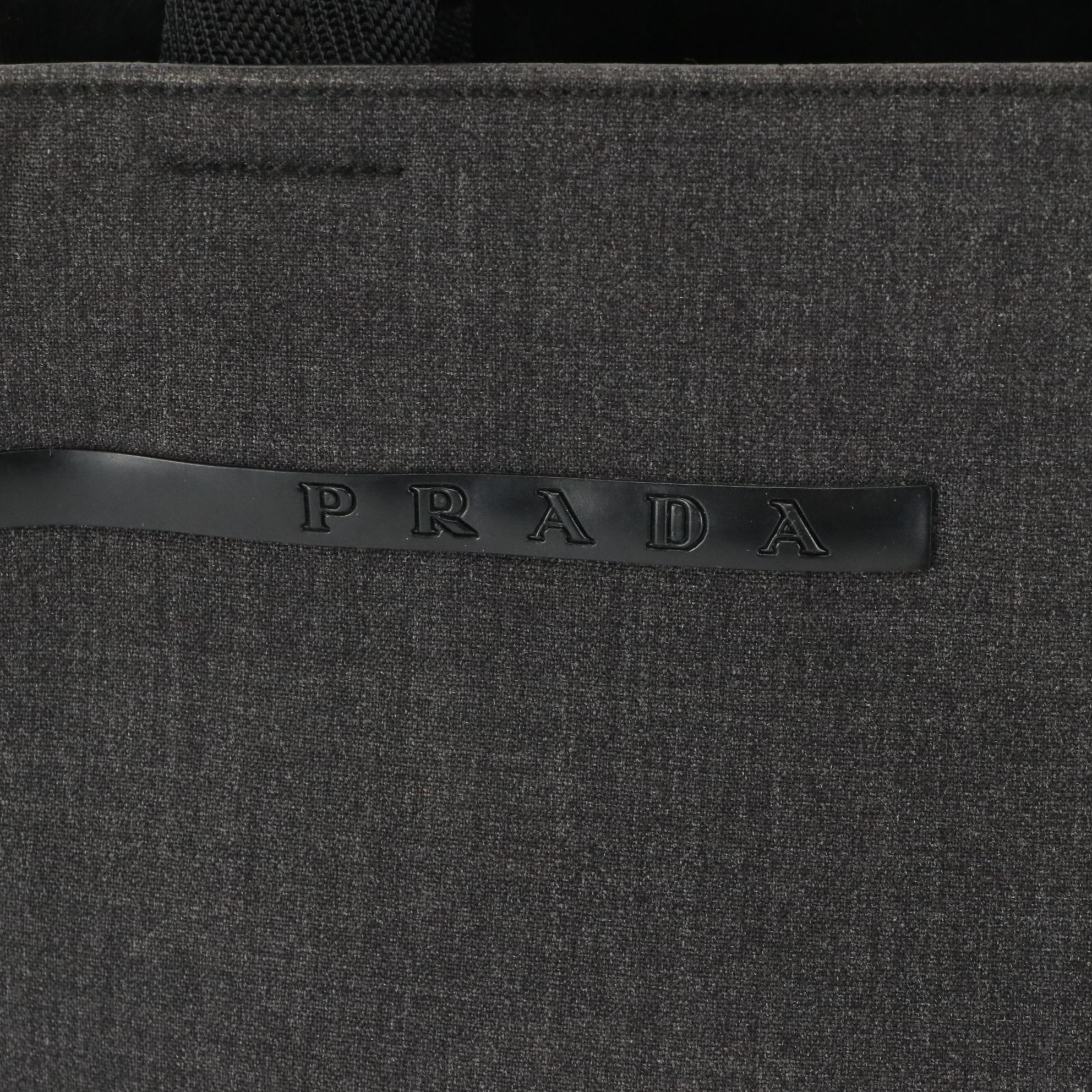 Prada Sport Super 100 Mini Handbag Tote in Cool Grey Nylon Canvas