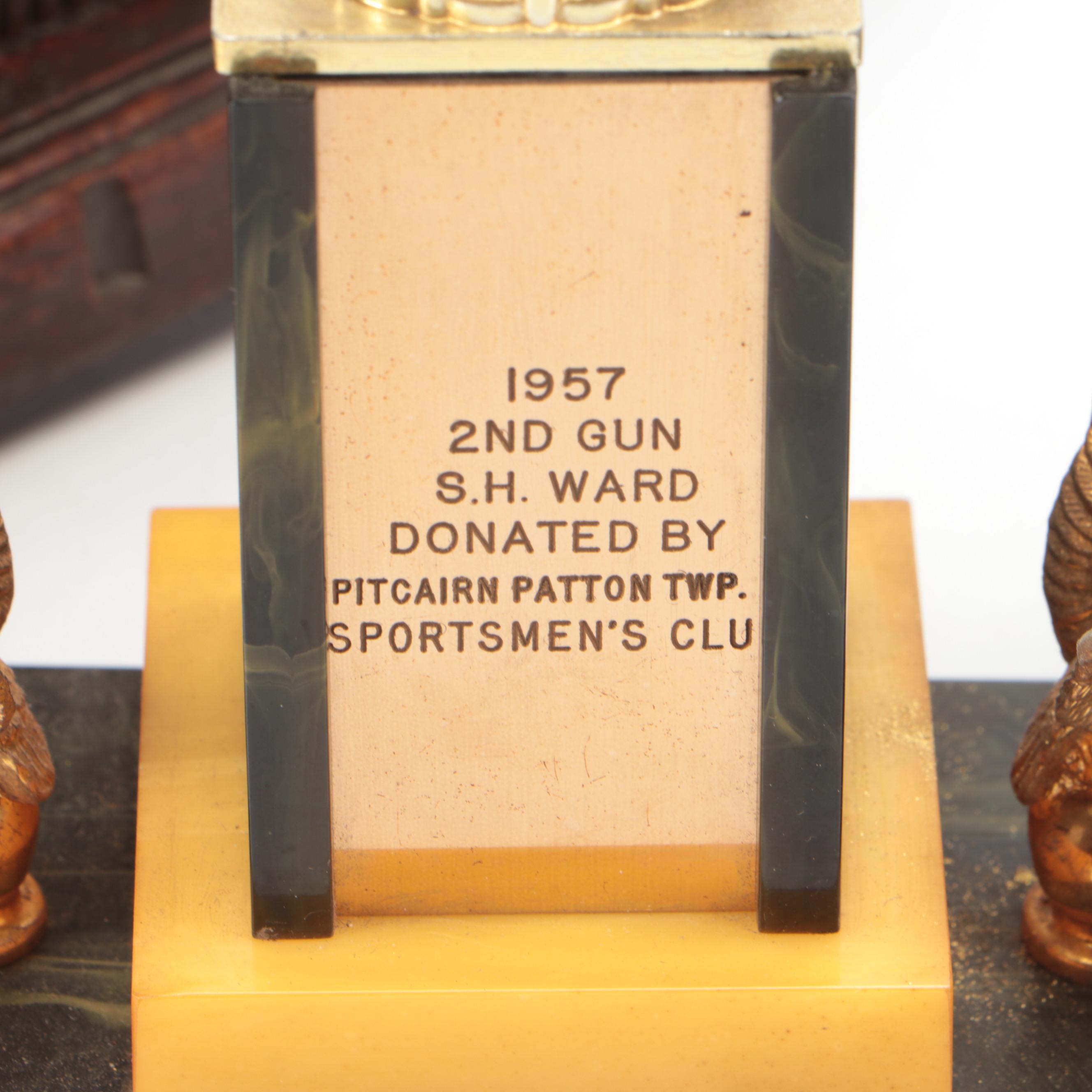 Syroco Cedar Lined Tobacco Pipe Holder Box with Duck Motif and More Décor