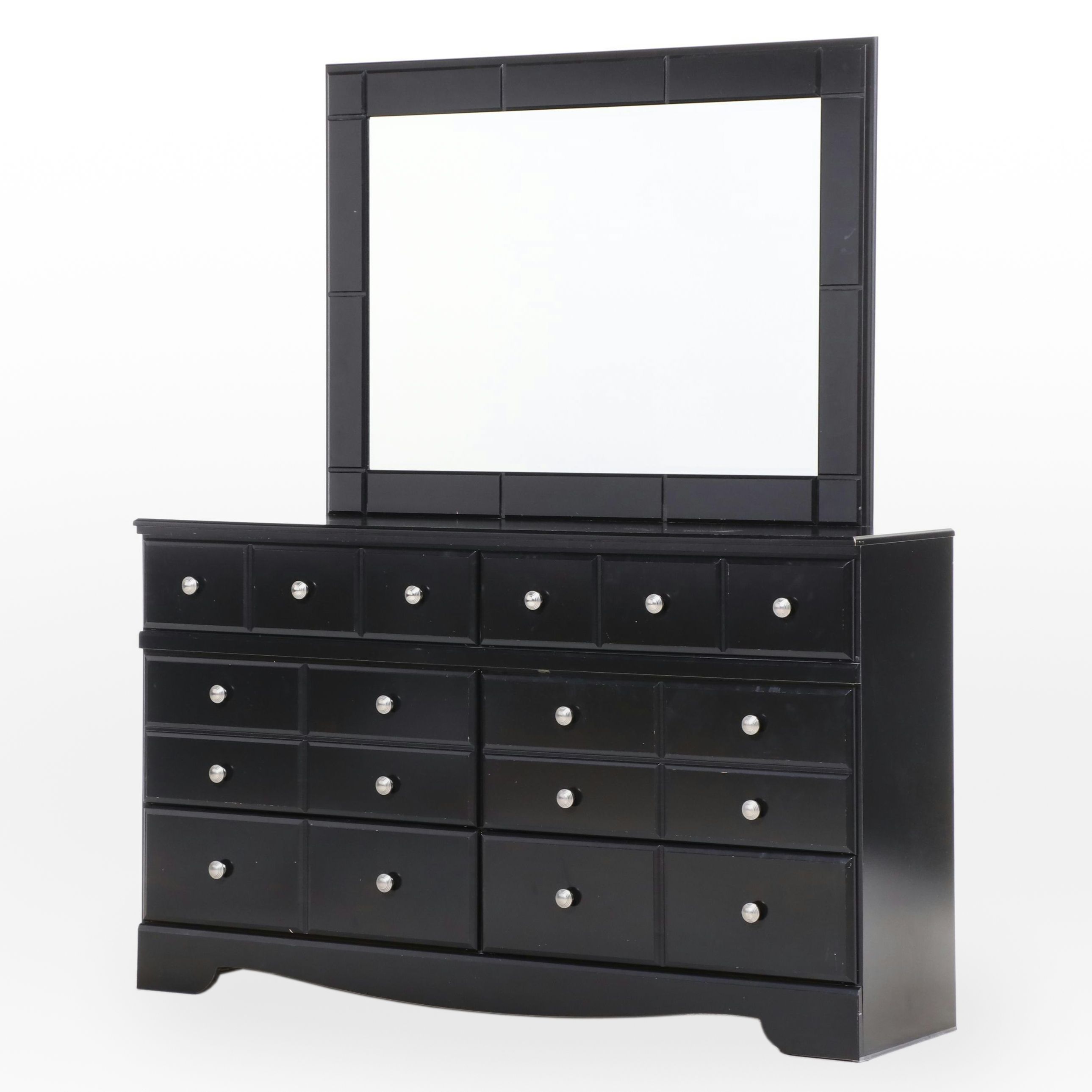 Ashley Furniture Black Laminate Six-Drawer Dresser