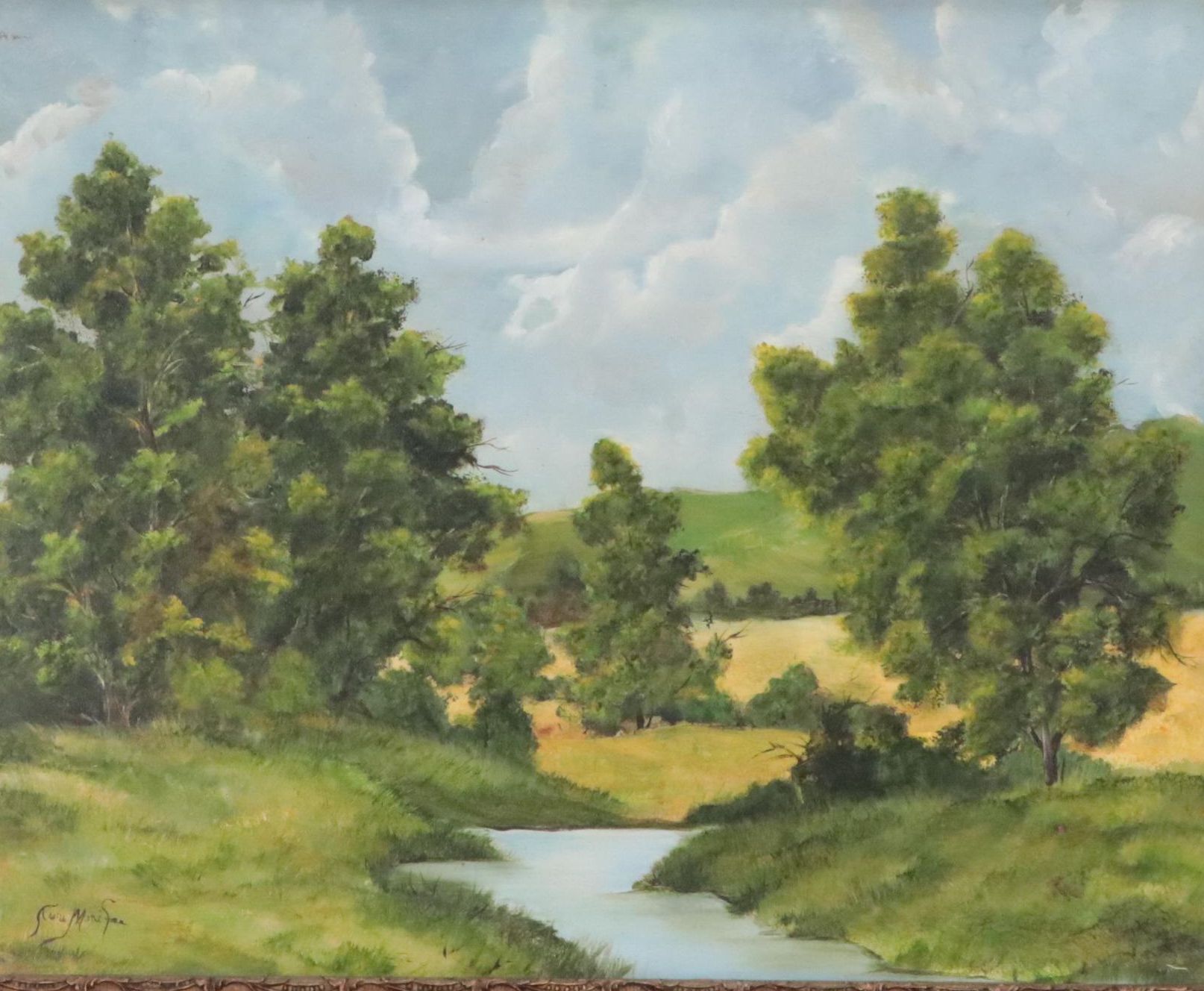 Bucolic Landscape Oil Painting